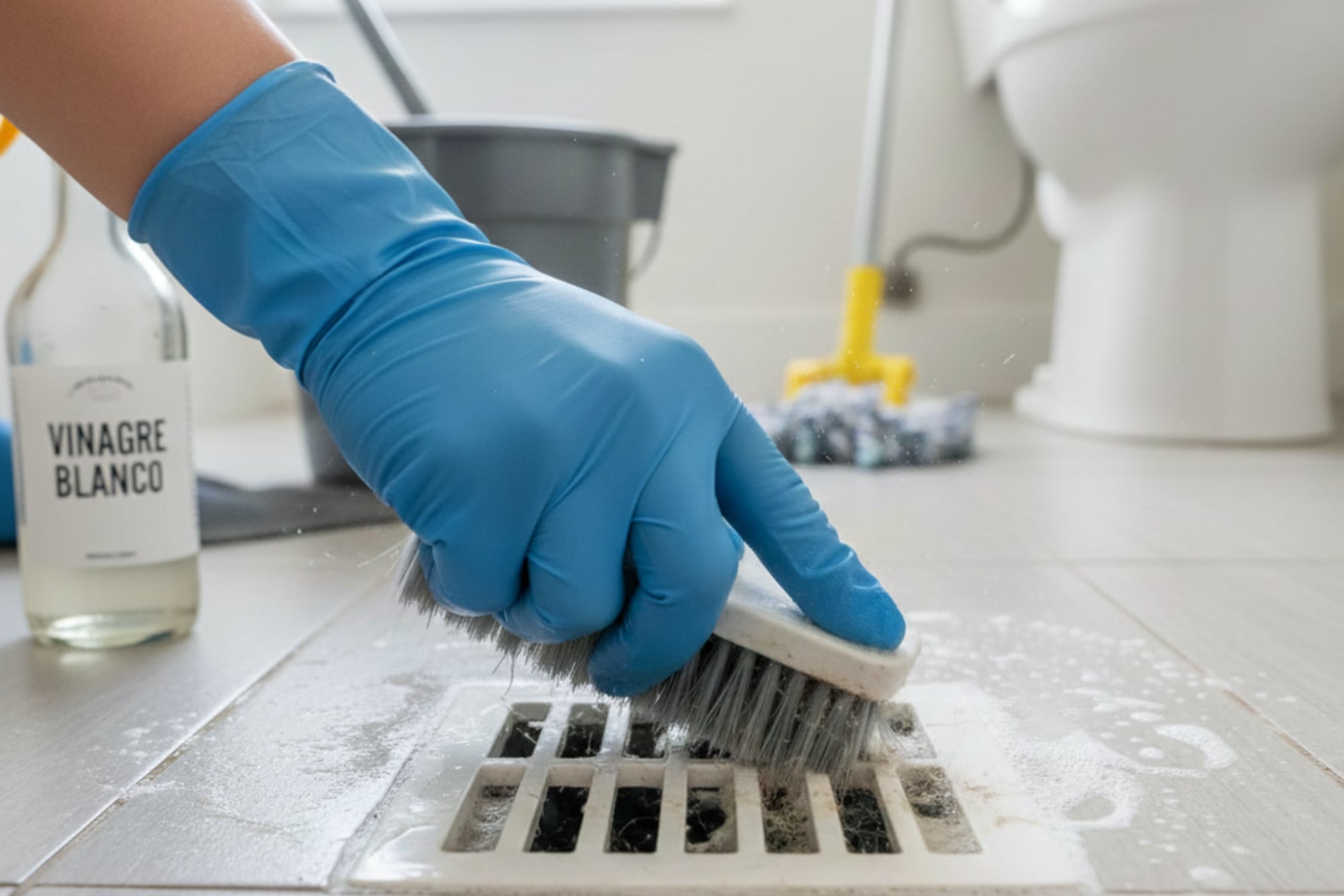 Para qué sirve arrojar vinagre blanco en la rejilla del baño
