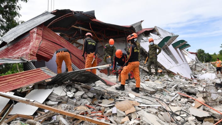 Una postal del terremoto que dejó un saldo de 74 fallecidos