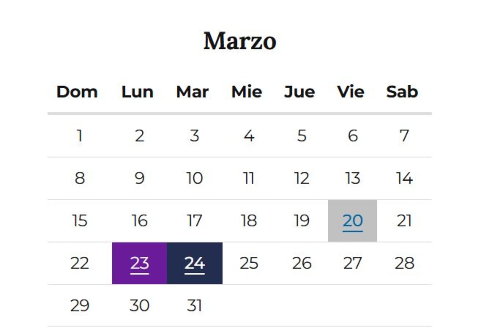 ¿Cuándo es el próximo feriado?