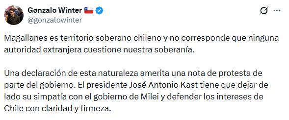 El descargo de Gonzalo Winter