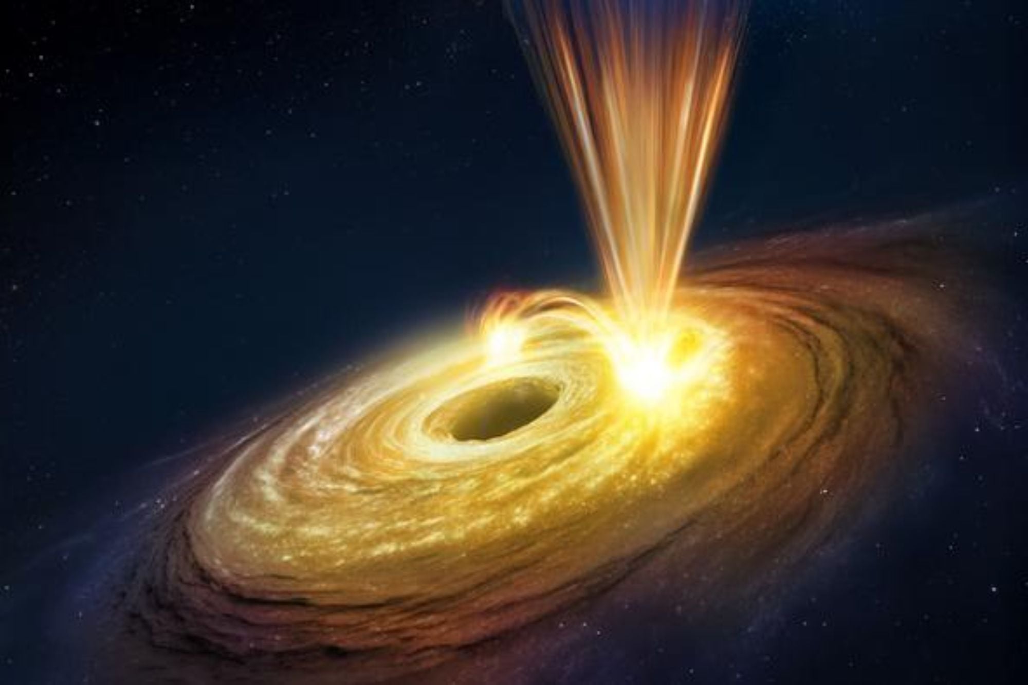 Astrónomos encontraron algo nunca antes visto en un agujero negro en erupción