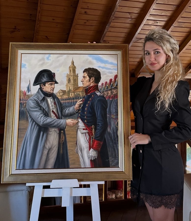Mauro, que donó la pintura, la hizo según indicaciones de la embajada argentina en Francia