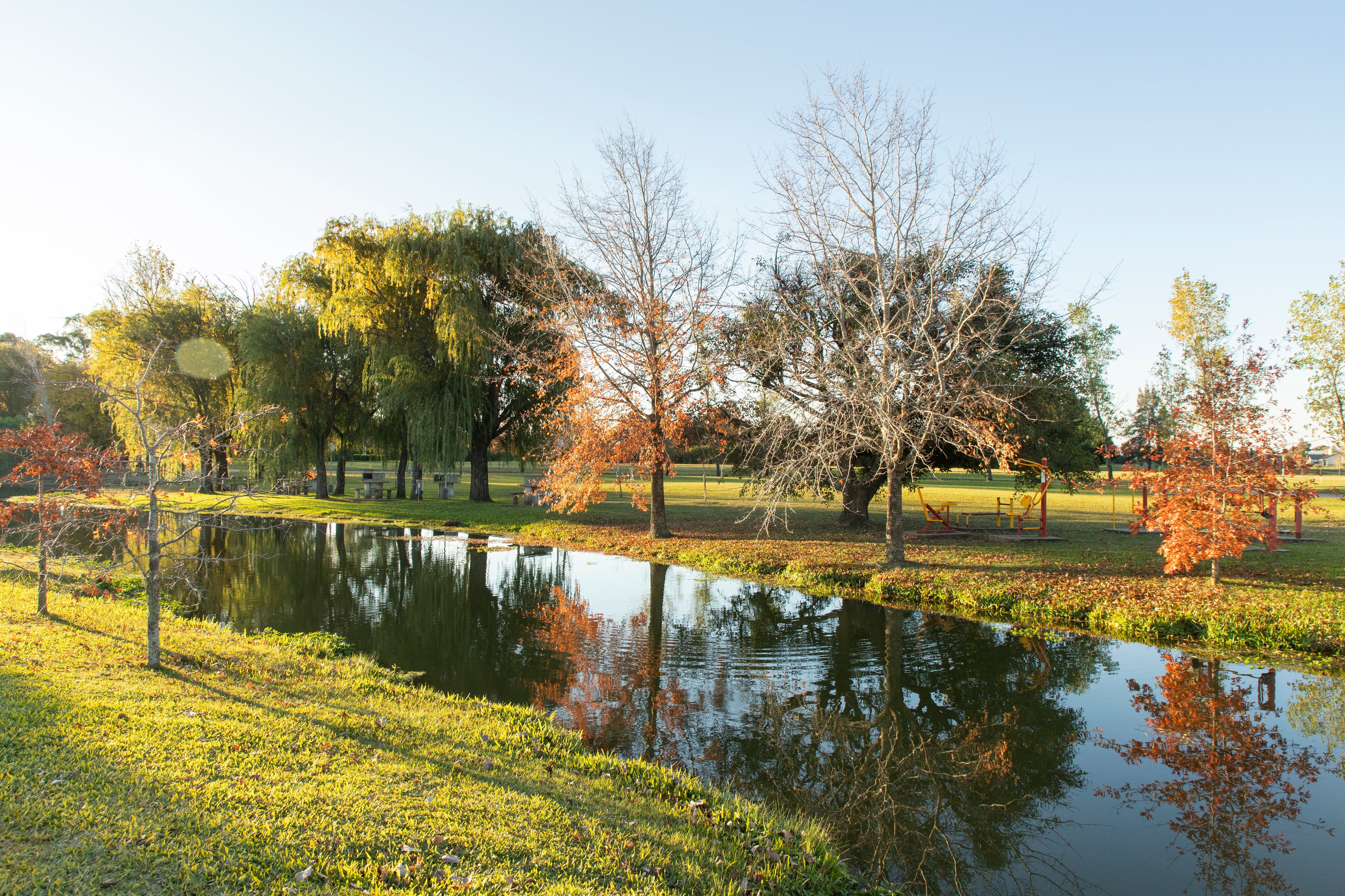 Los jardines de las Termas de Villa Elisa en Entre Ríos.