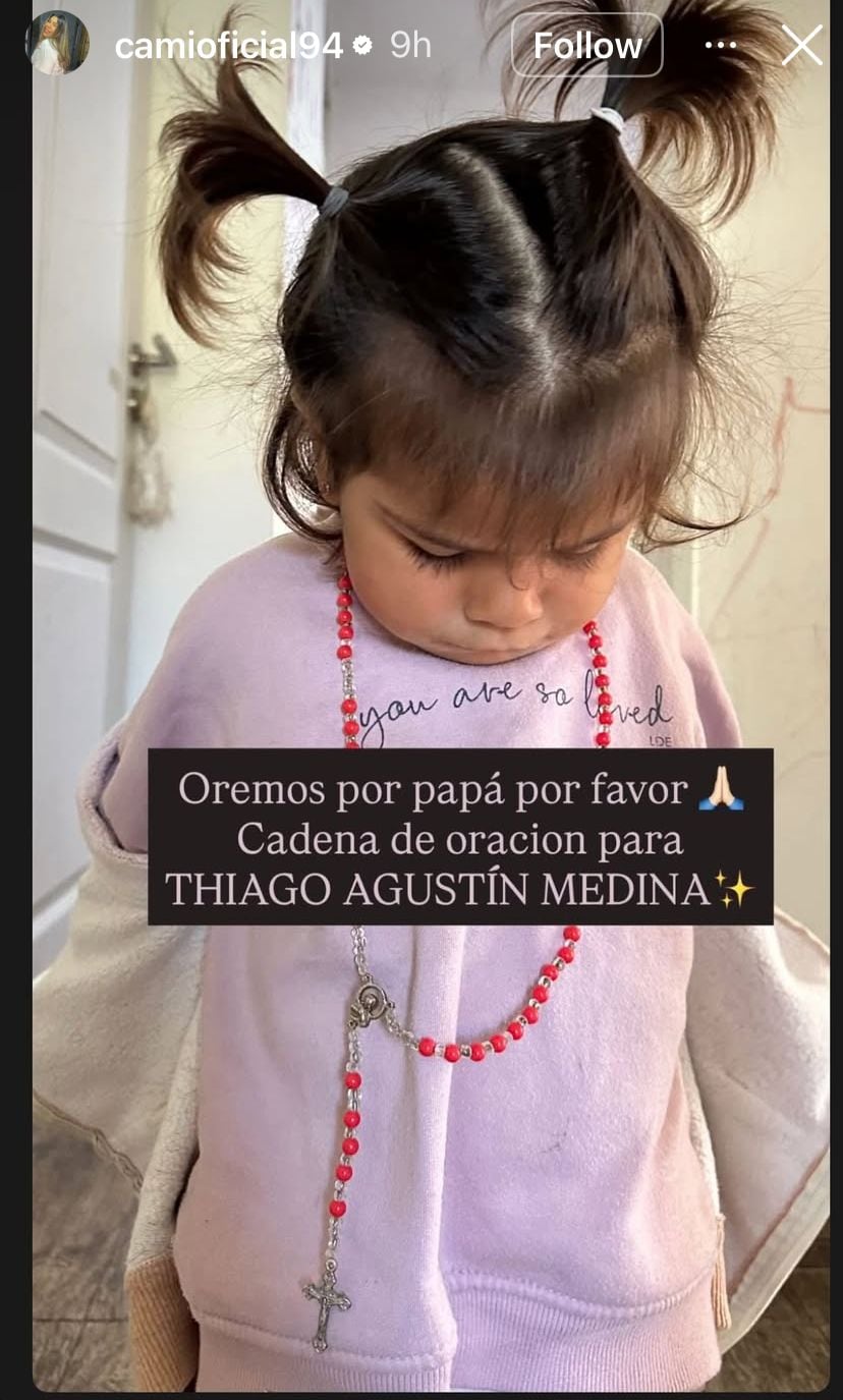 La hermana de Thiago también promovió la 'cadena de oración'