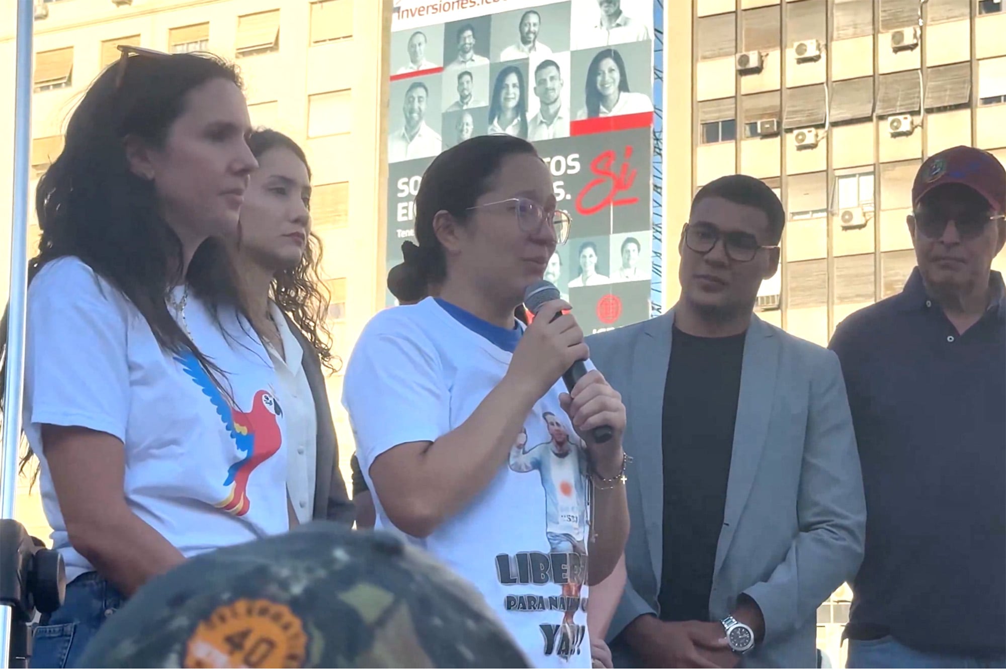 María Alexandra Gómez pidió por la liberación de su marido Nahuel Gallo, secuestrado en Venezuela en 2024