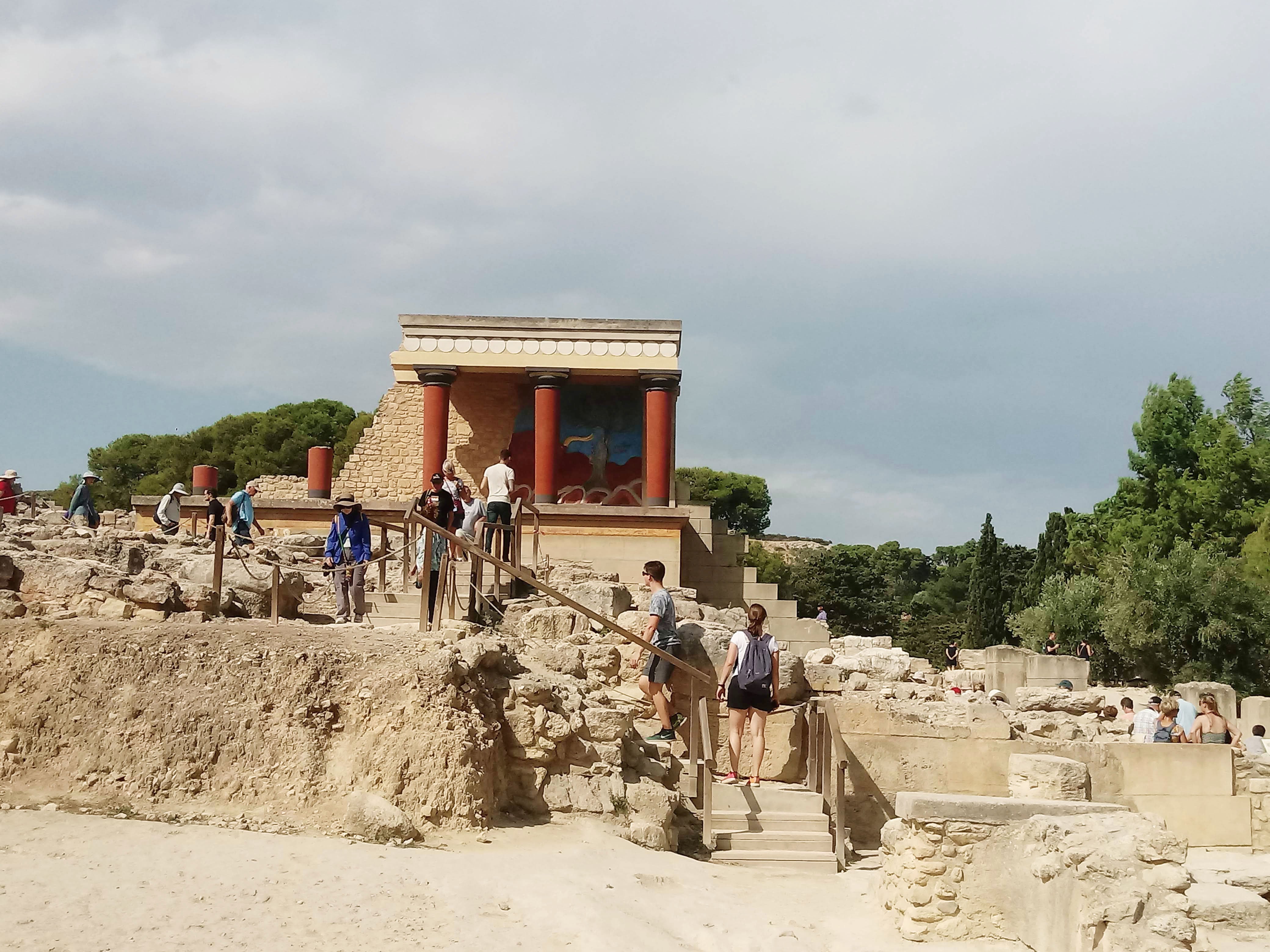 El Pórtico Norte del Palacio de Cnosos en Creta