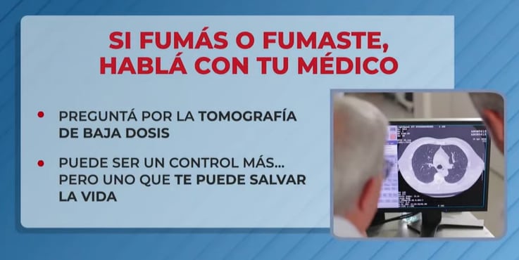 Los consejos de Tartaglione para aquellos que fuman o fumaron durante años