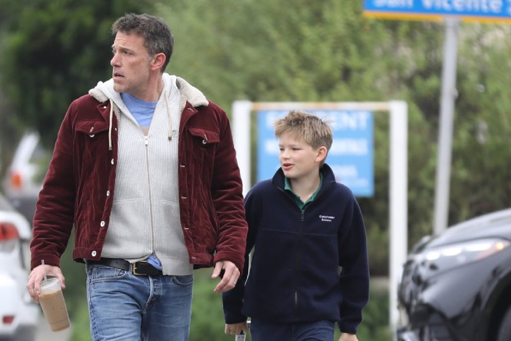 Ben Affleck junto a su hijo Samuel