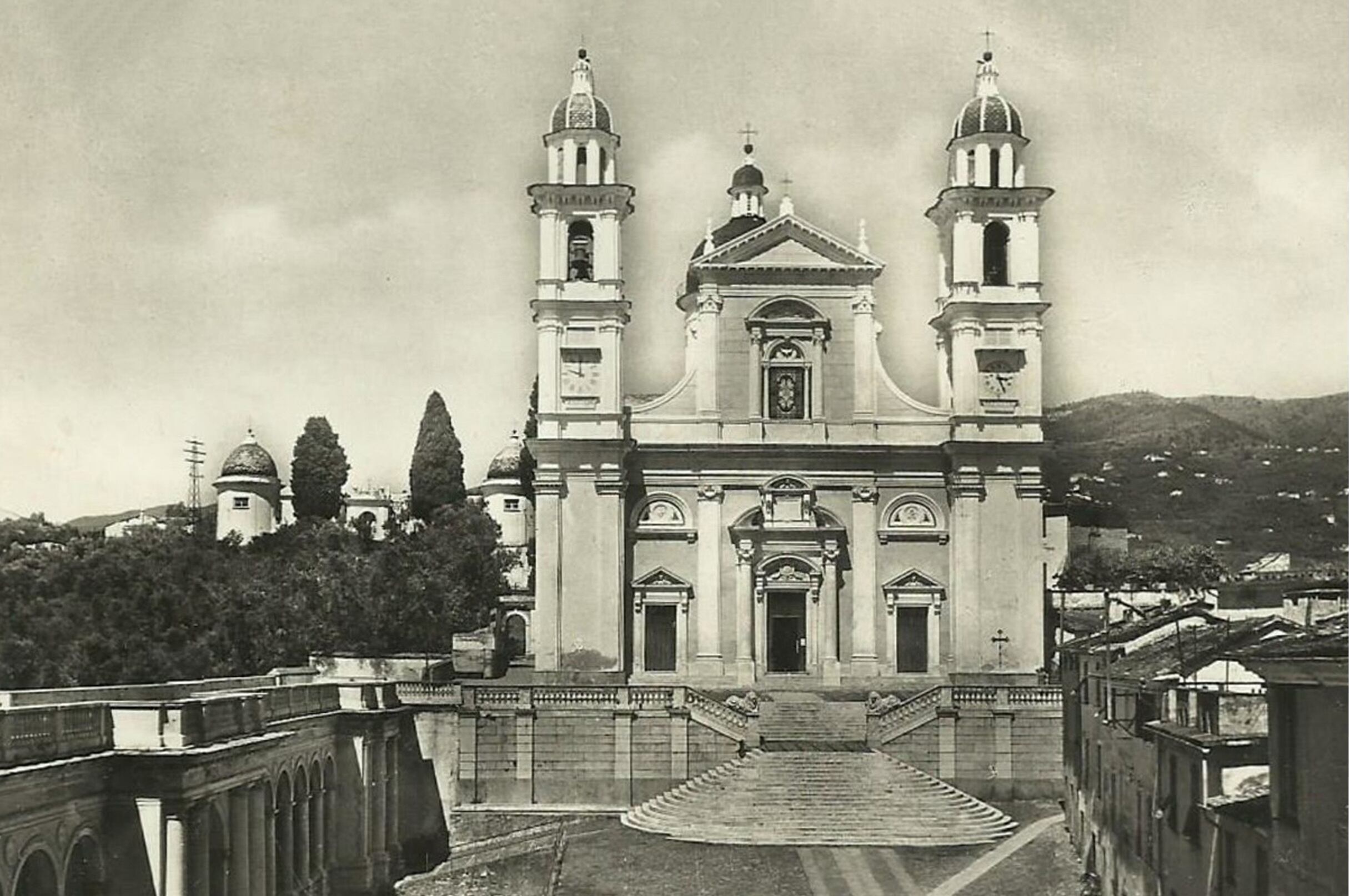 Antigua foto de la Basílica di Santo Stefano, donde bautizaron a Antonio Devoto.