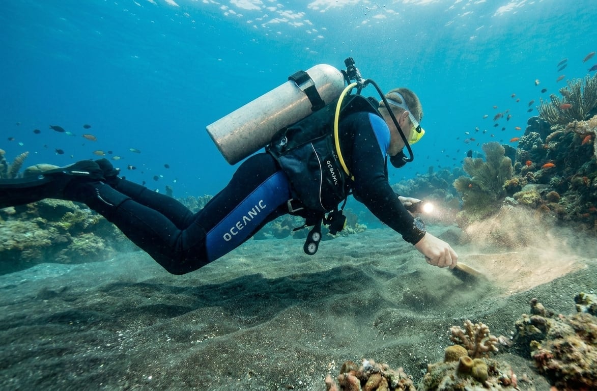 Hacía buceo y descubrió un tesoro valorado en 100.000 dólares en las profundidades marinas