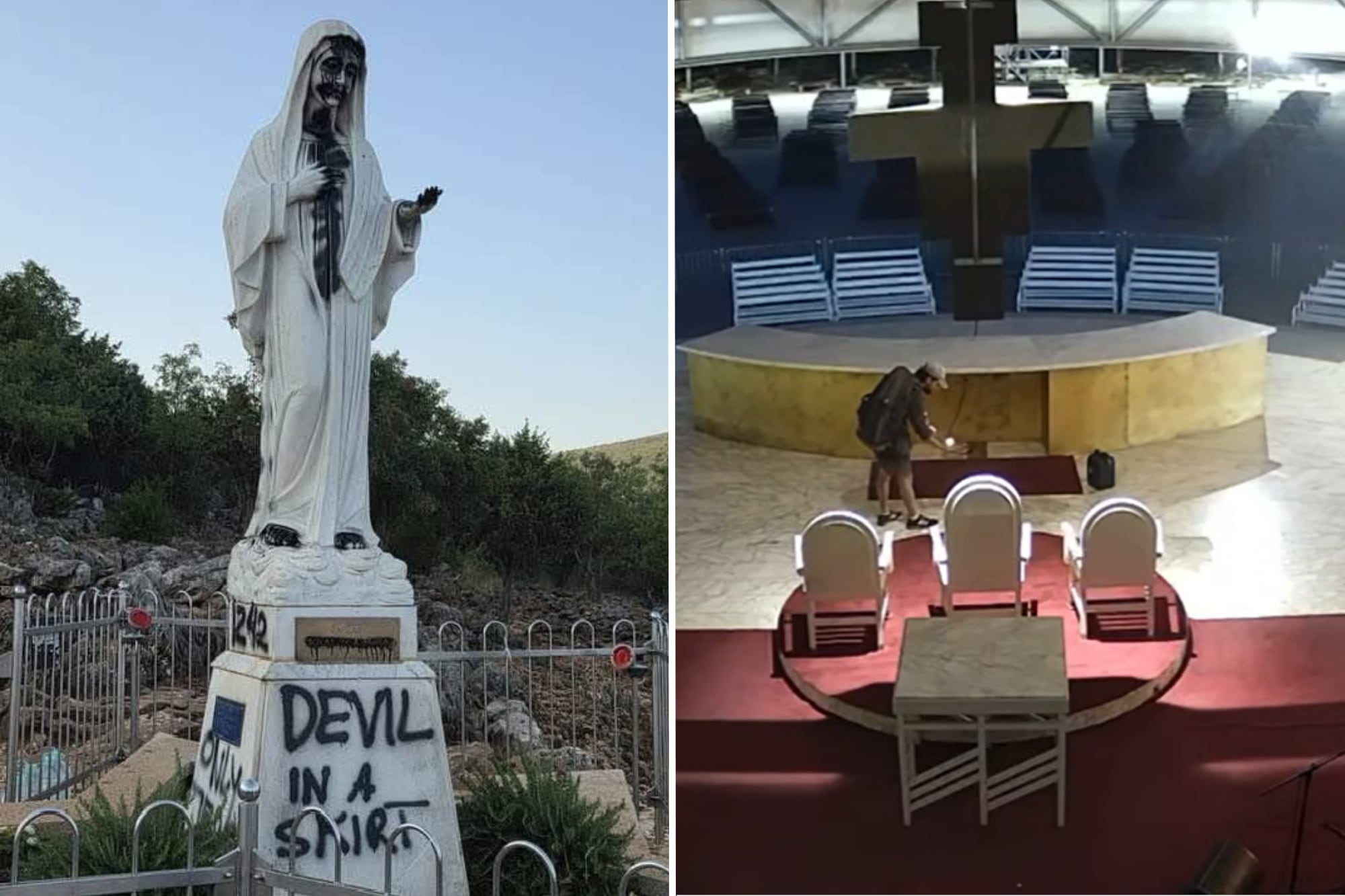 El video del incendio de uno de los santuarios de la Virgen más populares del mundo