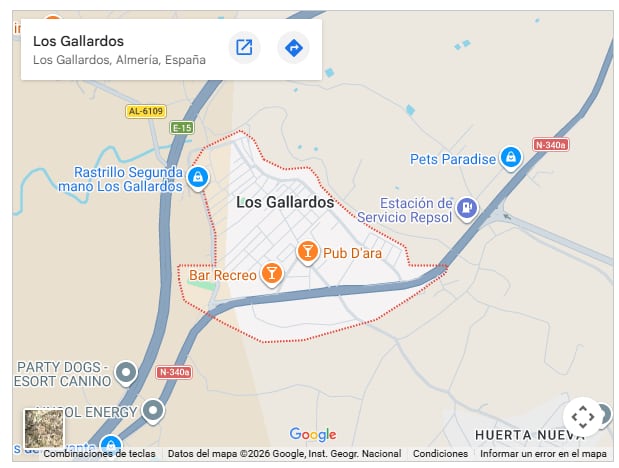 El municipio de Los Gallardos, al sur de España