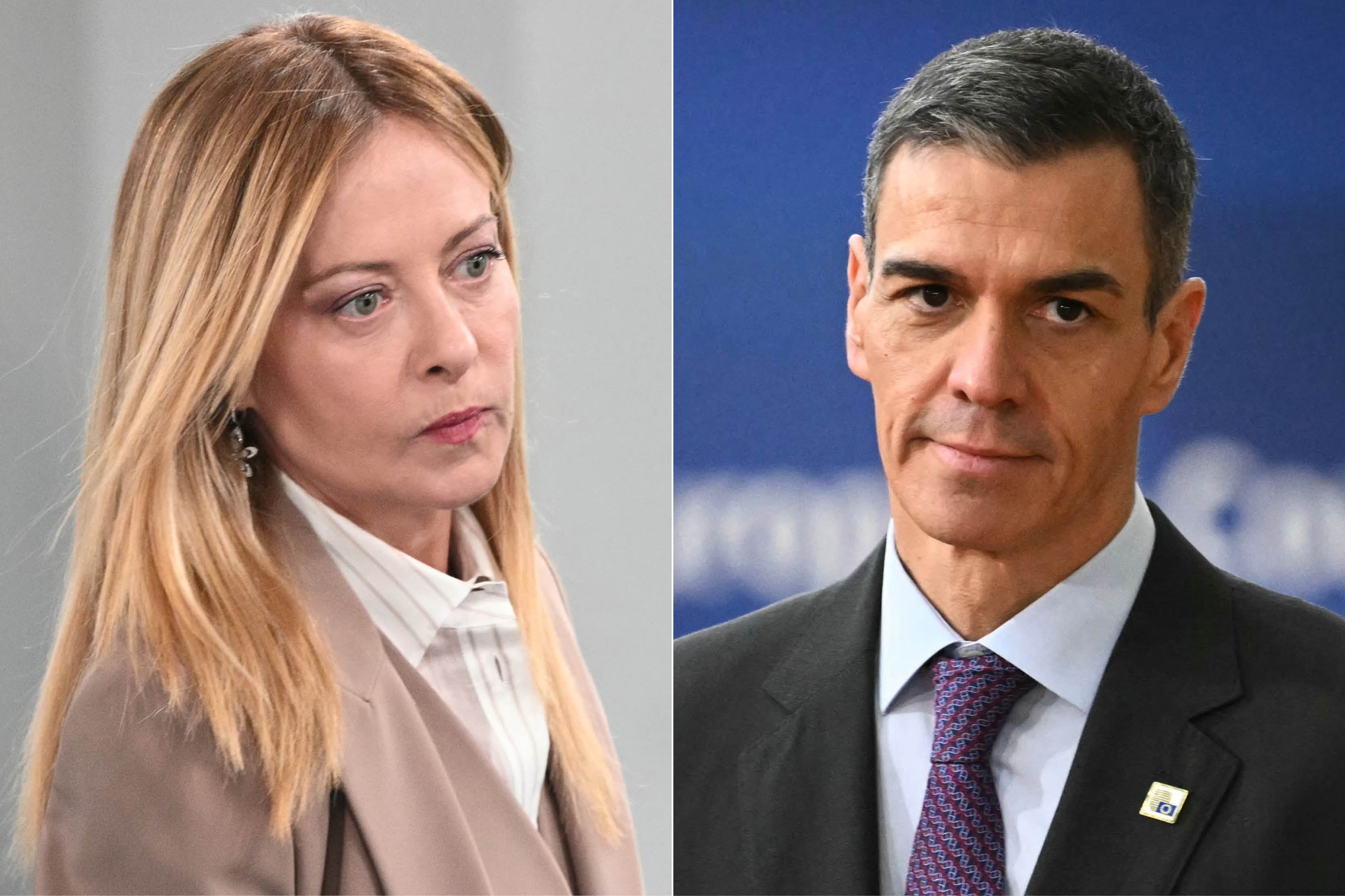 Giorgia Meloni y Pedro Sánchez, enfrenados a raíz de la crisis de Ceuta