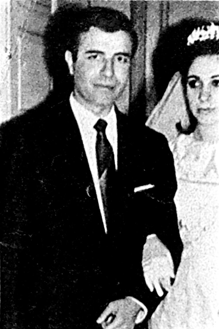 Carlos Saúl Menem y Zulema Yoma en el día de su casamiento