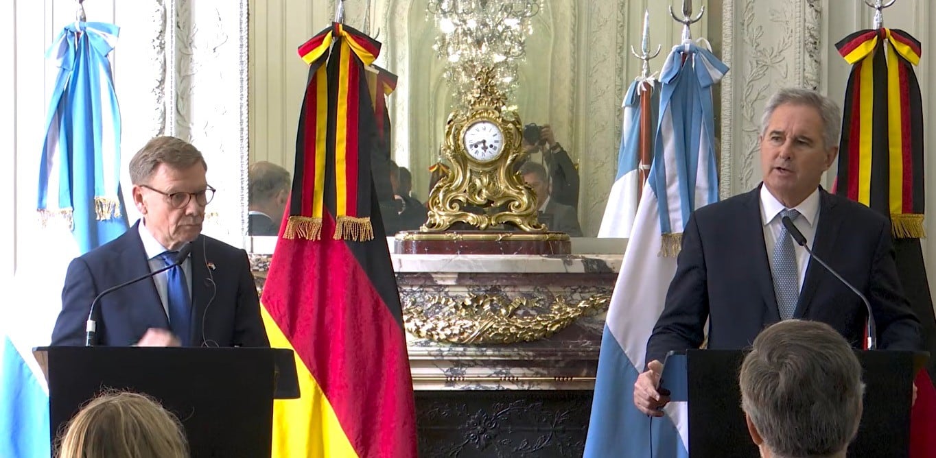 Los cancilleres de Alemania y Argentina, hoy en el Palacio San Martin
