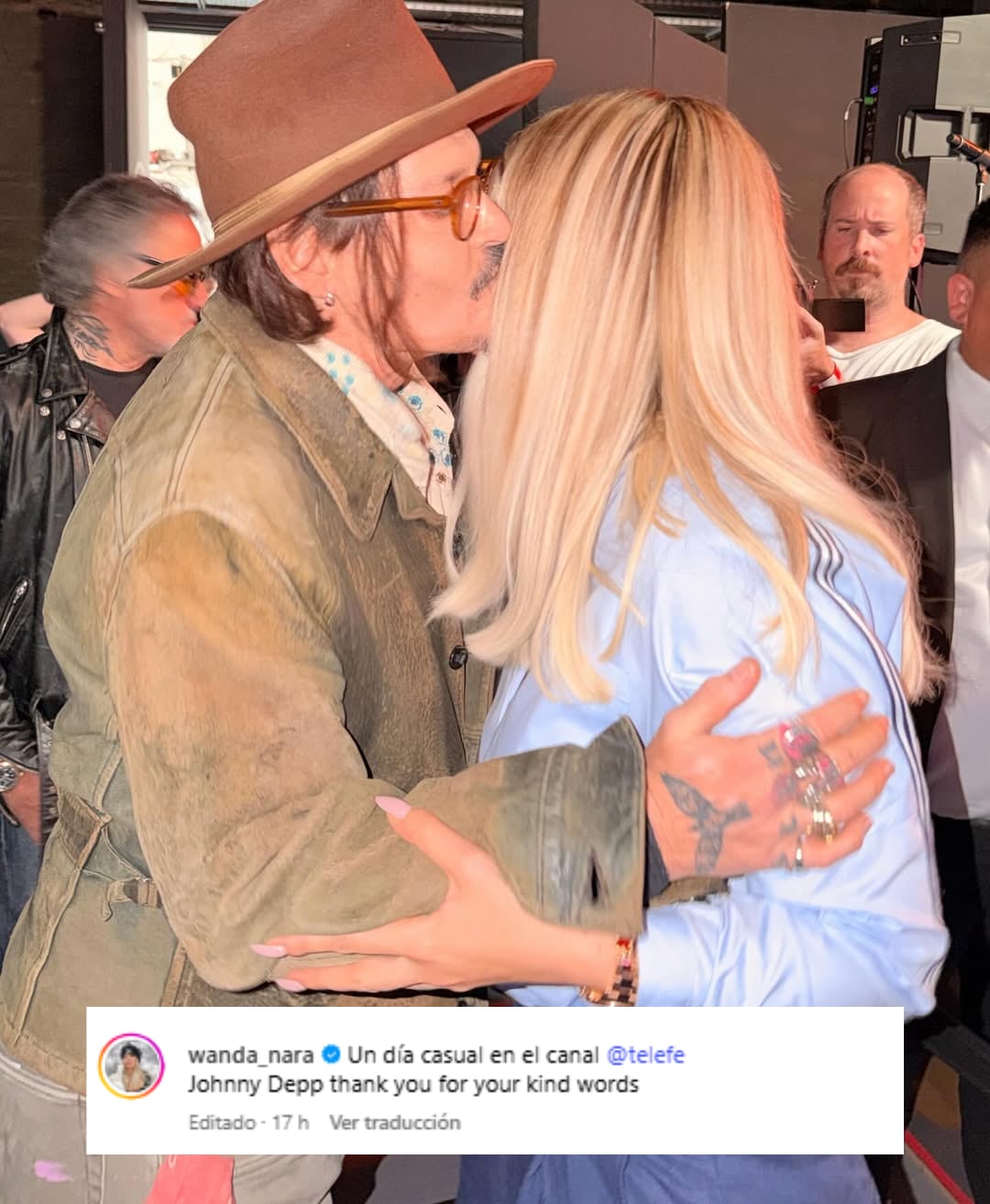 Wanda Nara se encontró con Johnny Depp y no dudó en sacarse una foto con él (Foto: Instagram @wanda_nara)