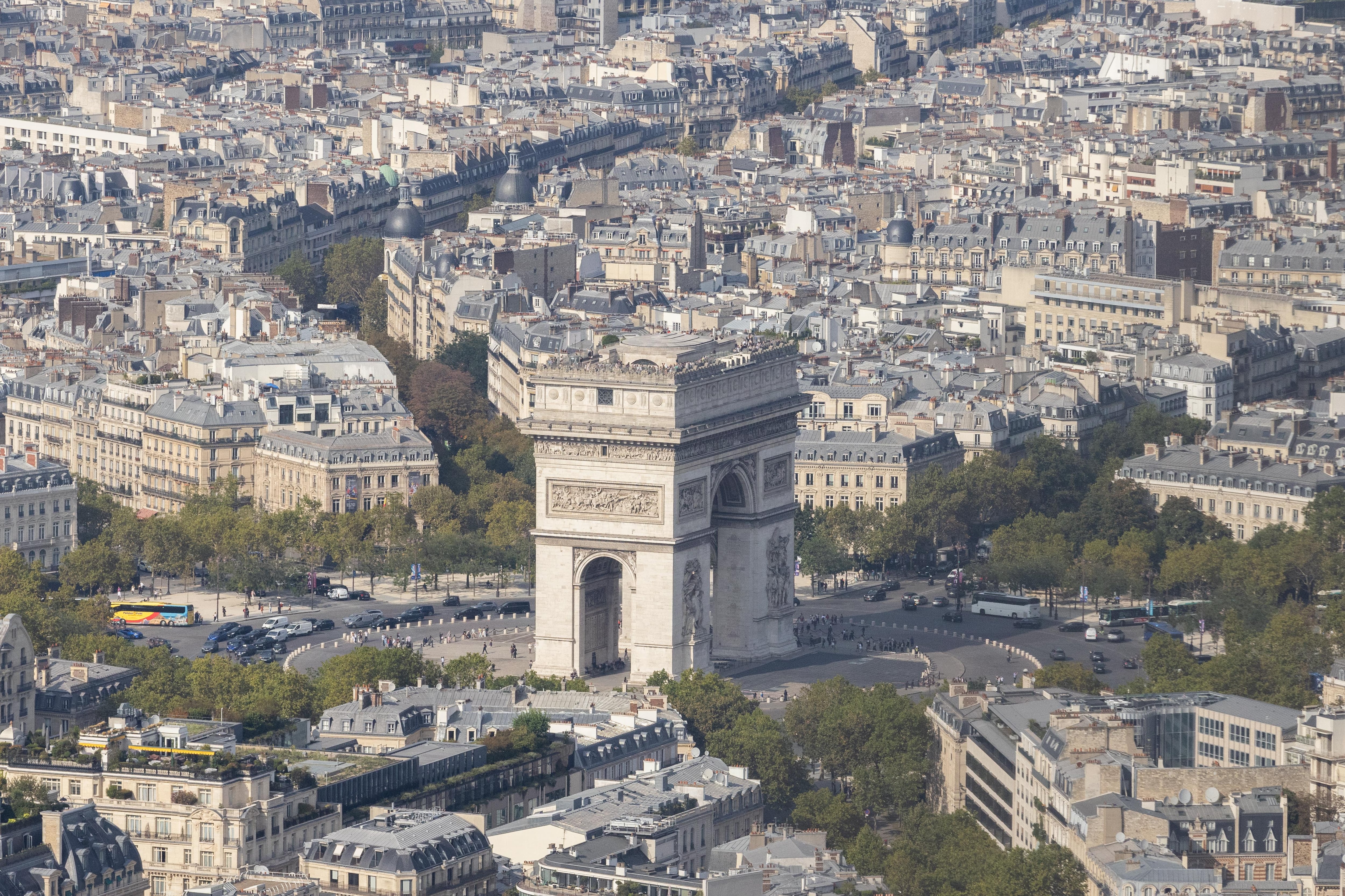 El Arco del Triunfo desde la Tour Eiffel.