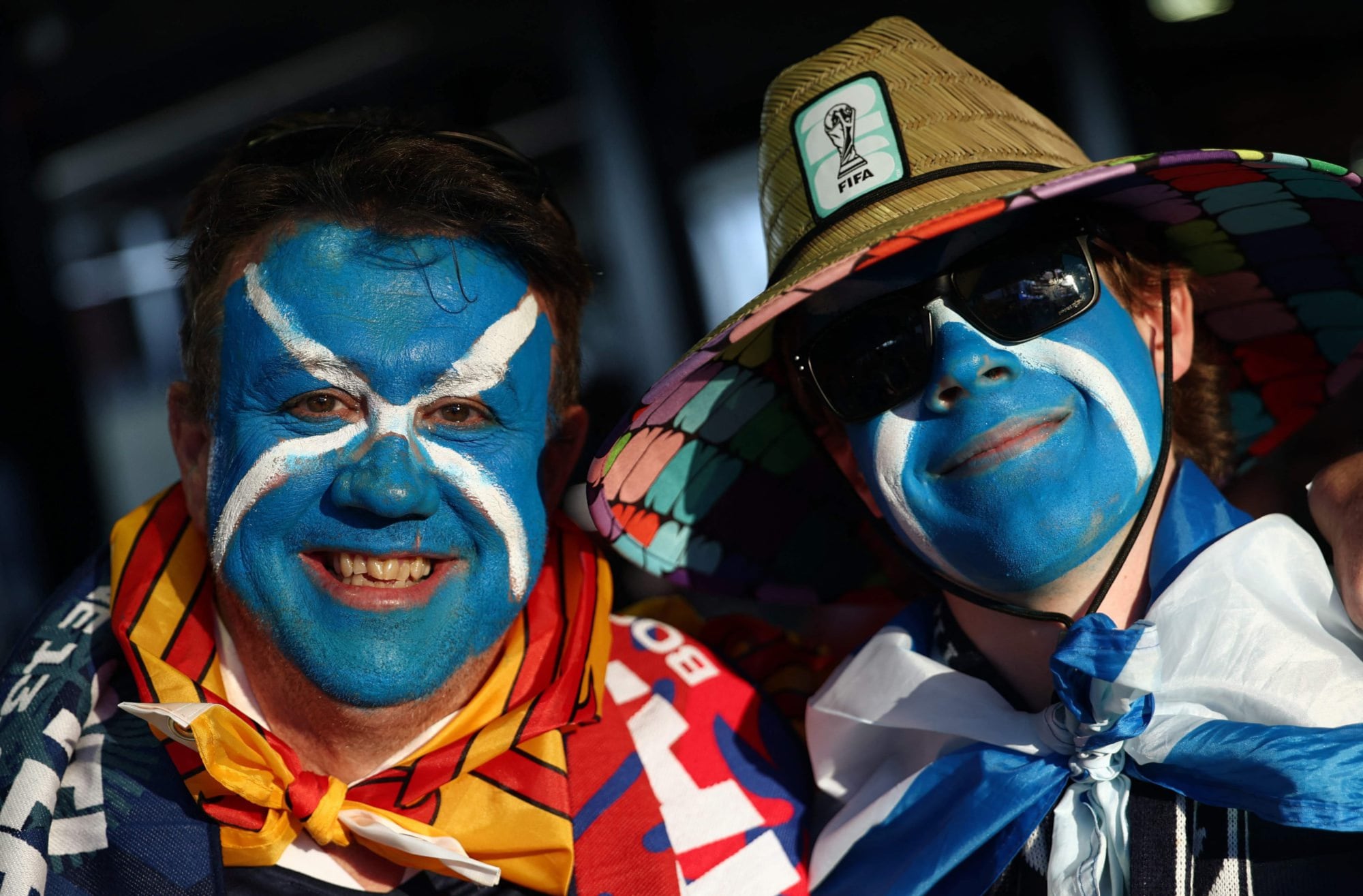 Escocia vs. Haití, en vivo por el Mundial 2026: hora, TV y las formaciones 7 Hinchas escoceses posan en la previa del partido entre su equipo y Haití, en Boston