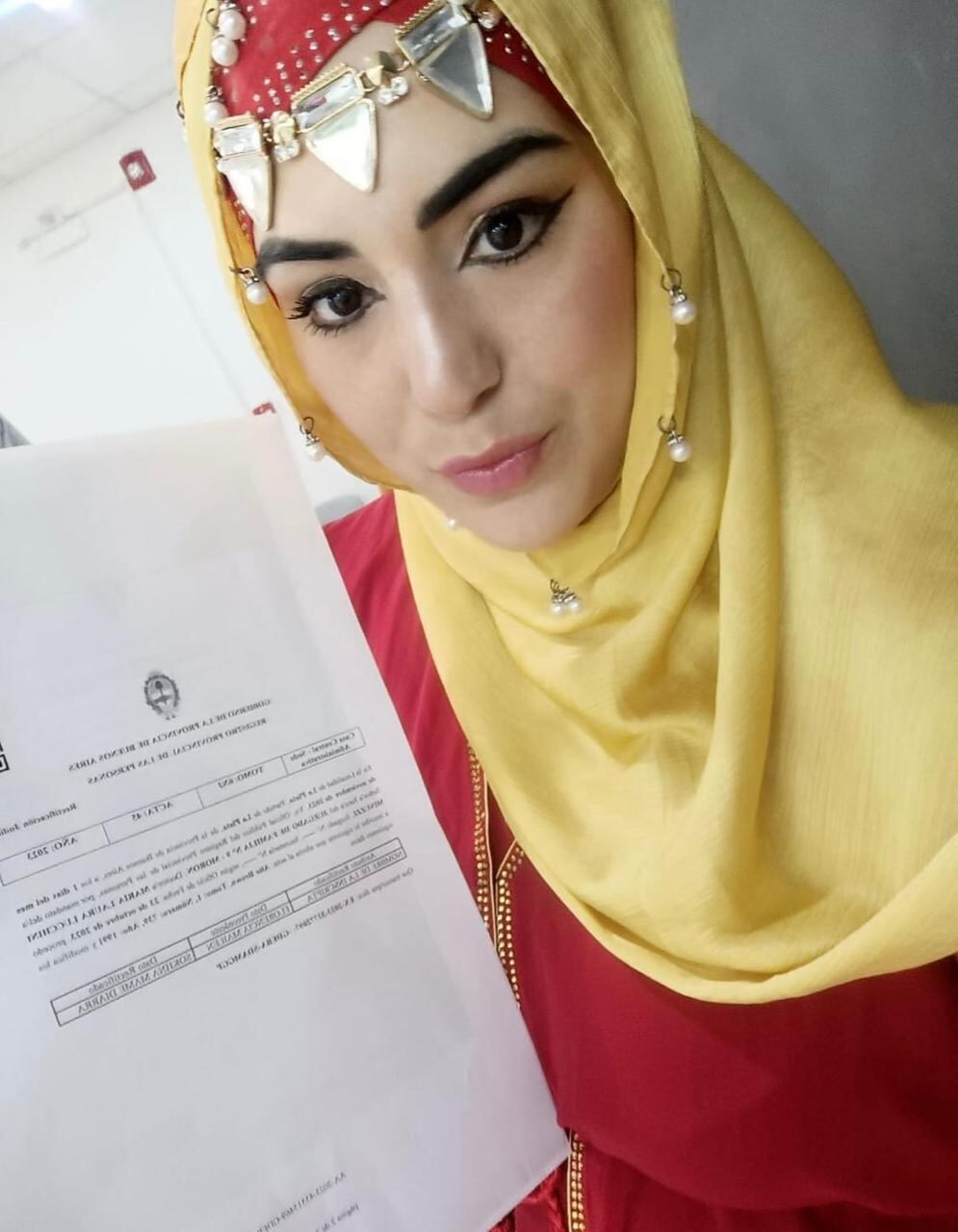 Es argentina y se convirtió en musulmana