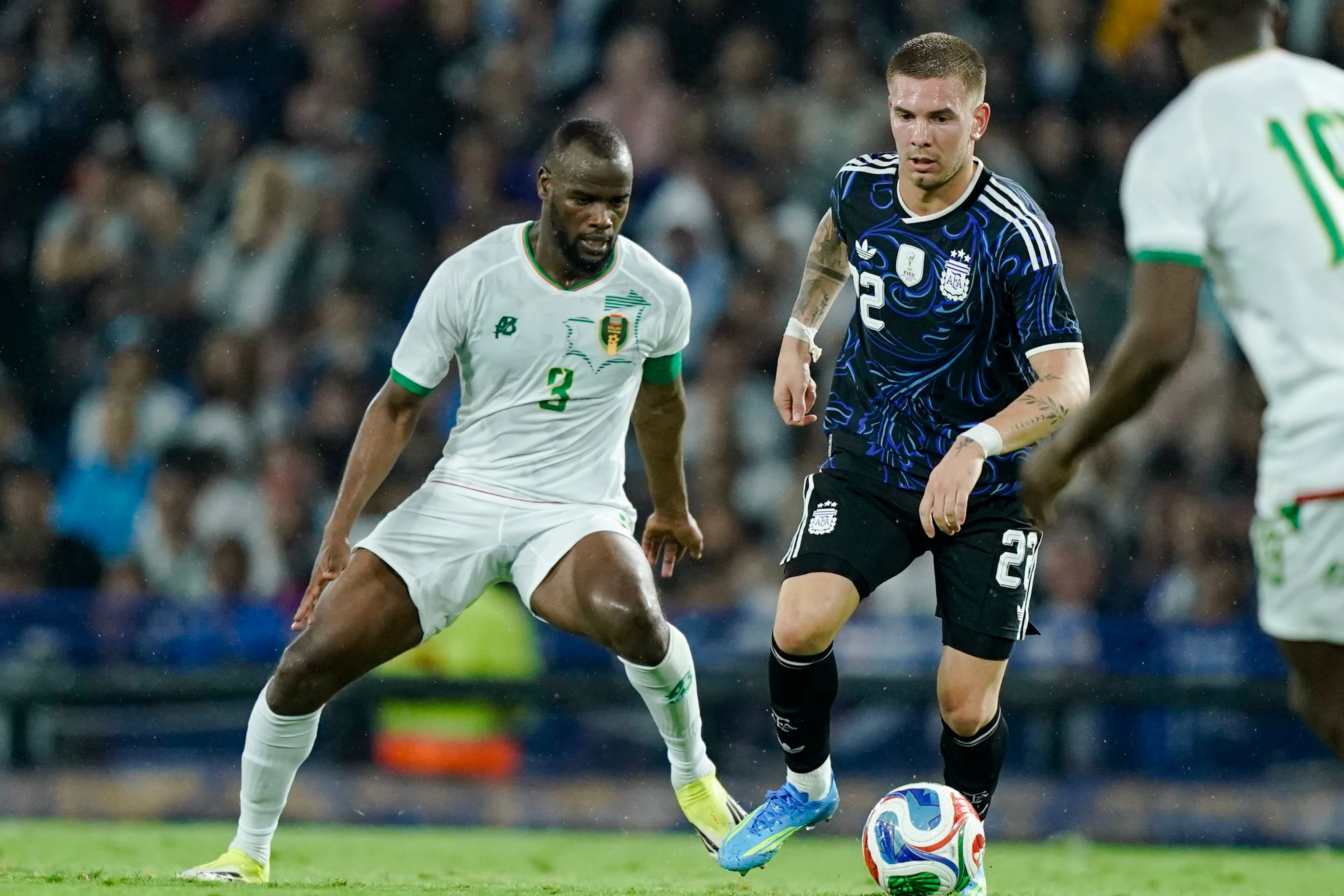 Franco Mastantuono entró en la segunda parte