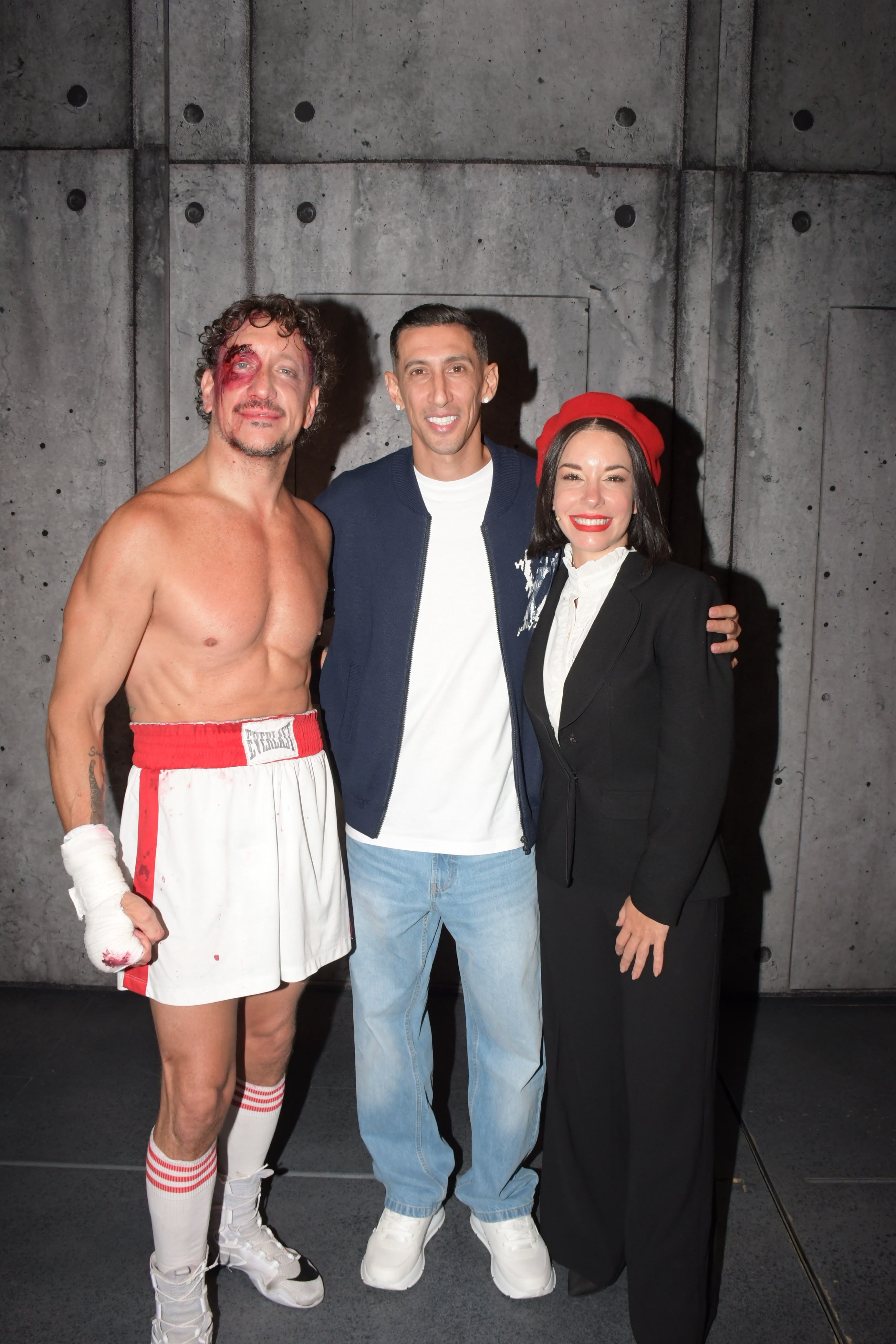 Nico, Ángel y Day Fernández, coprotagonista de la obra