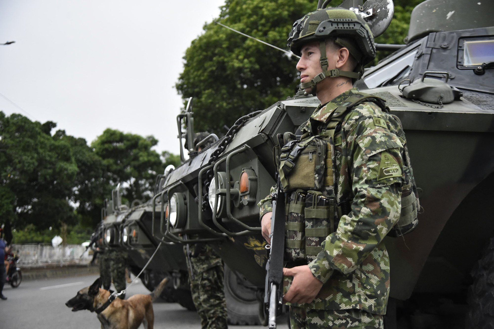 A Colombian soldier deployed in Cucuta, stands guard at the border crossing with neighbouring Venezuela, on January 3, 2026, after US forces captured Venezuelan leader Nicolas Maduro after launching a