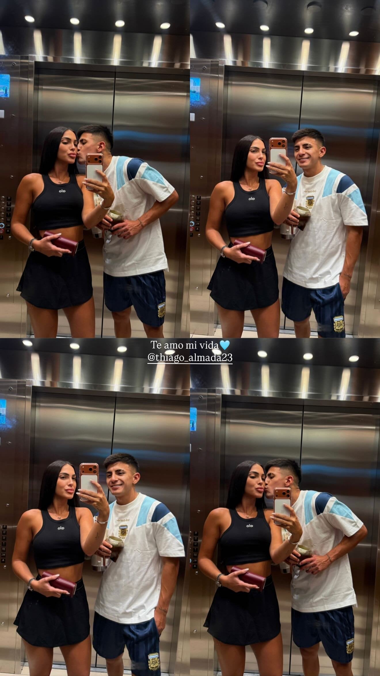 Thiago Almada se reunió con su esposa Antonella D’Alotta (Foto: Instagram @antodalotta)