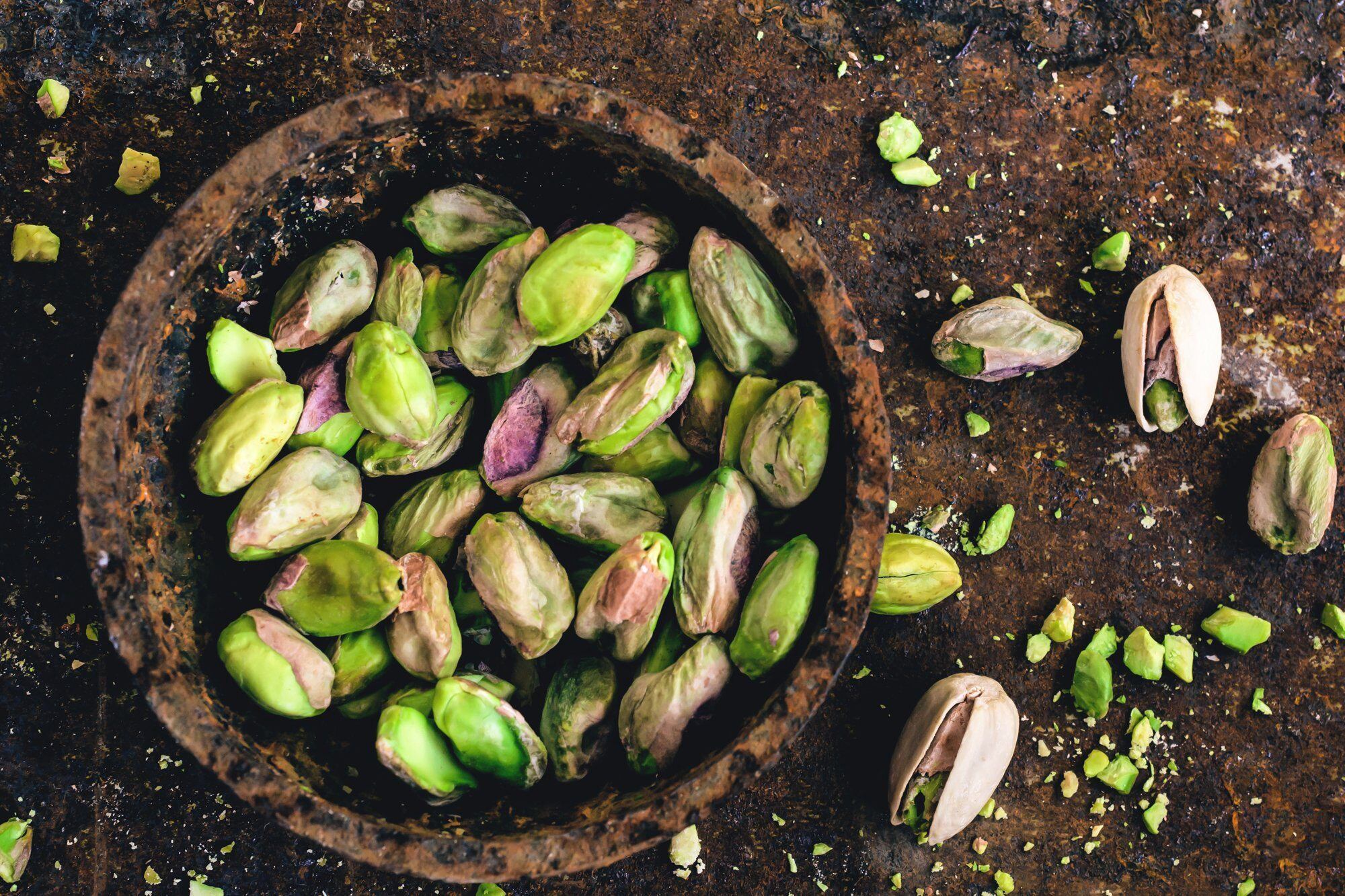 Pistachos, cuanto más verdes más saludables