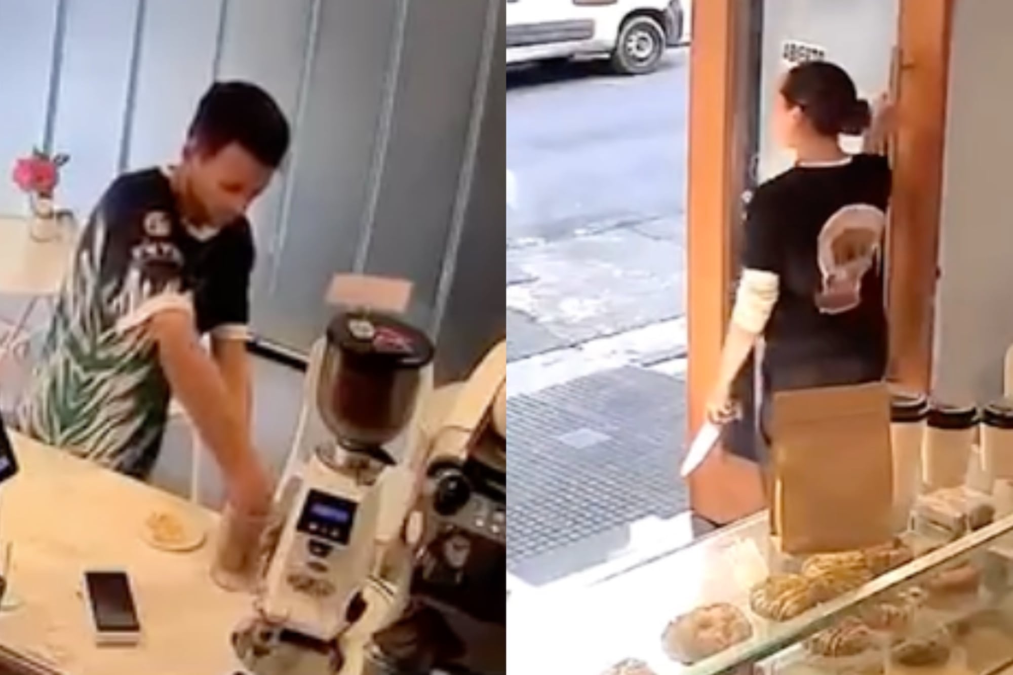 Un joven robó la propina de una cafetería de Saavedra y una empleada lo enfrentó con un cuchillo