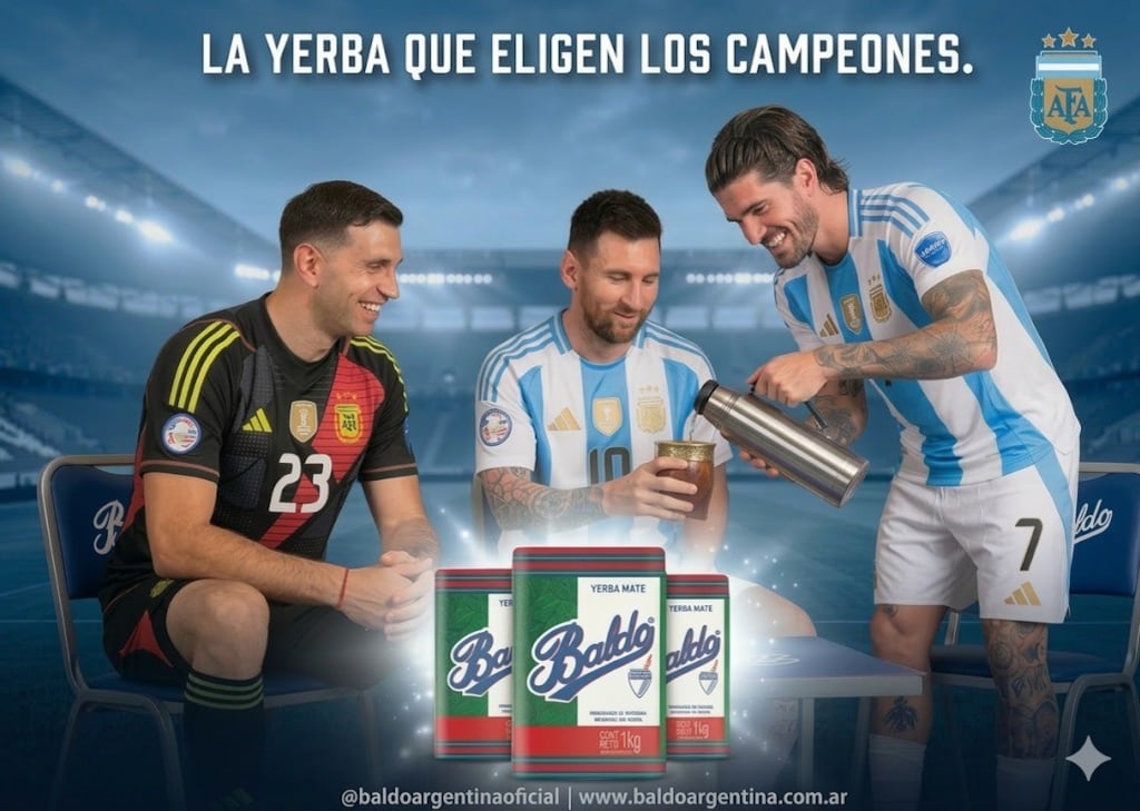 Una yerba brasileña será sponsor oficial de la Selección Argentina