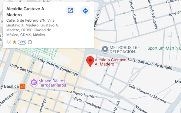 La alcaldía de la Ciudad de México donde estaba domiciliado el atacante