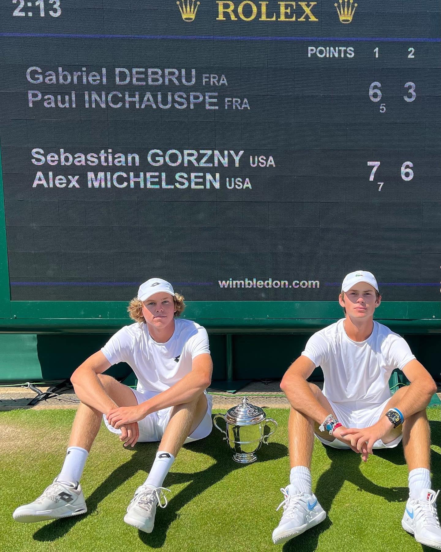 Alex Michelsen y Sebastian Gorzny, campeones de dobles junior en Wimbledon 2022