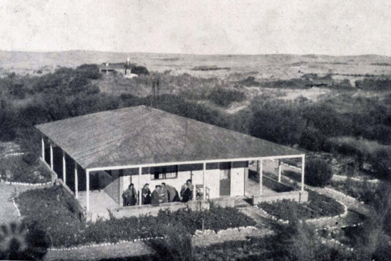 Vista aérea de la casa de las cuatro puertas, la primera de Villa Gesell