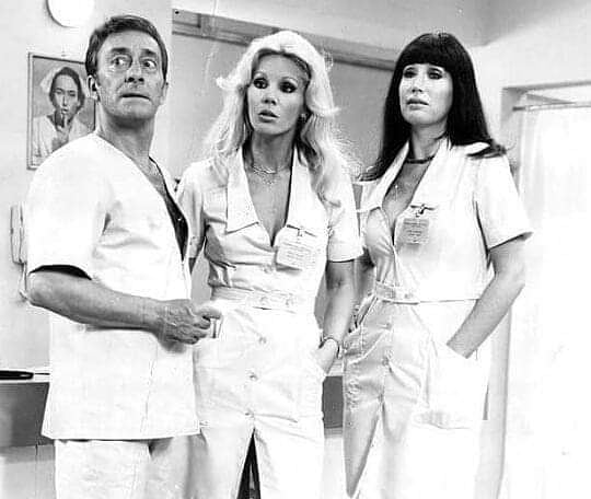 Alberto Olmedo junto a Susana Giménez y Moria Casán en el film