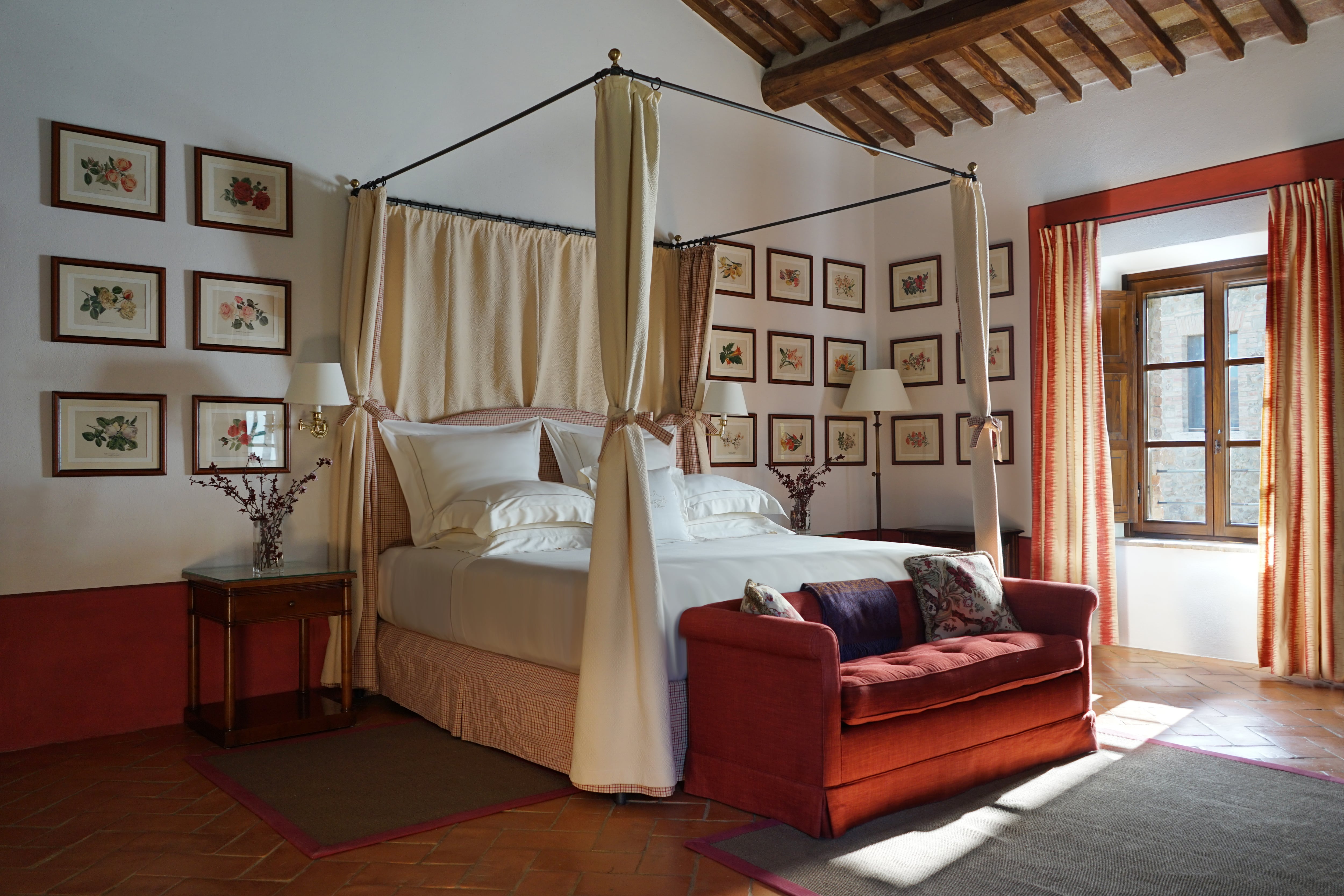 Una de las habitaciones del Castello Banfi