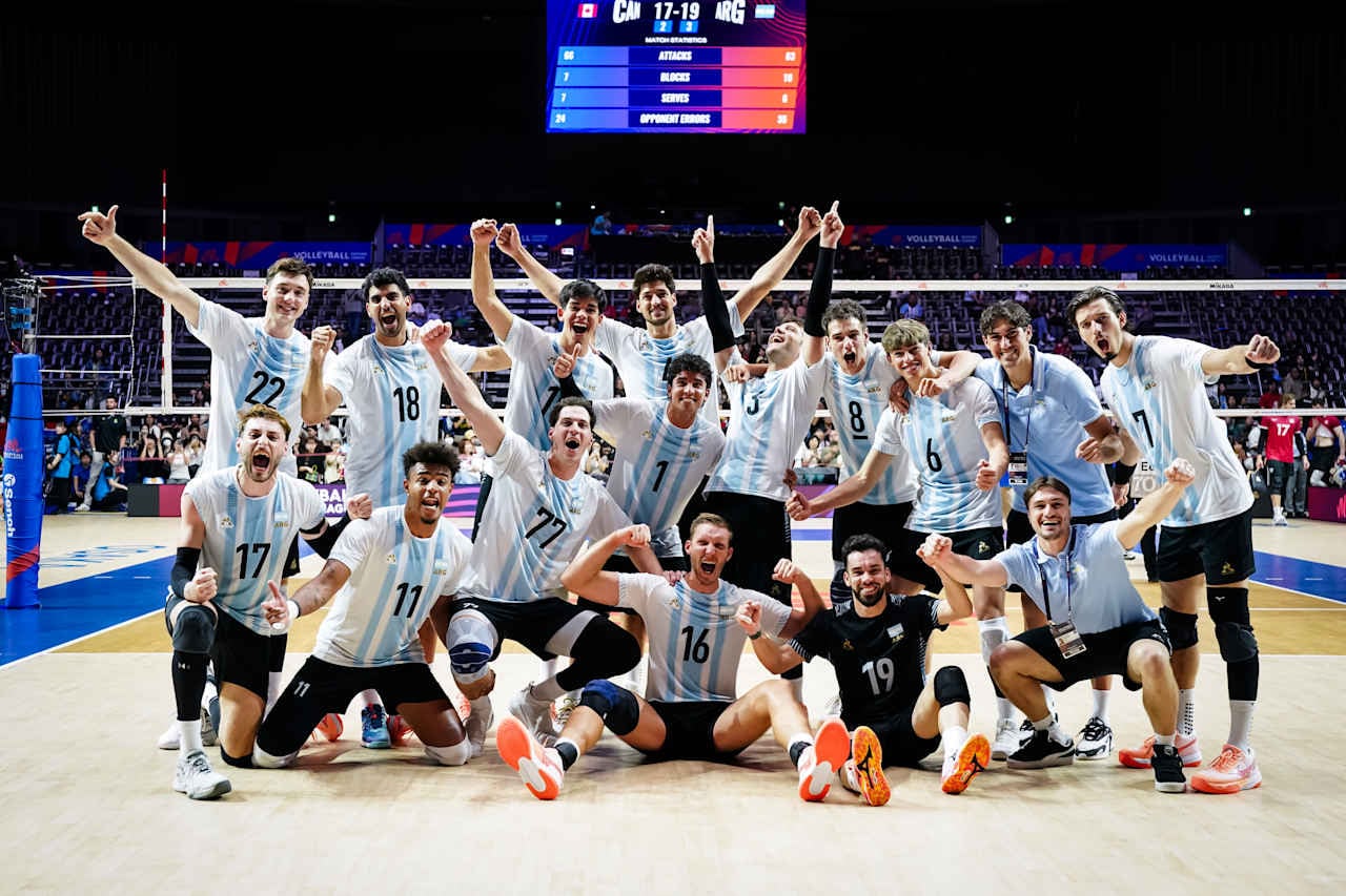 La selección argentina de vóleyl debutó con un triunfo en el tercer weekend en Japón