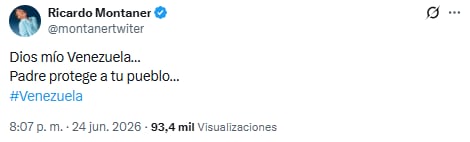 El mensaje de Ricardo Montaner para Venezuela (Foto: X @montanertwitter)