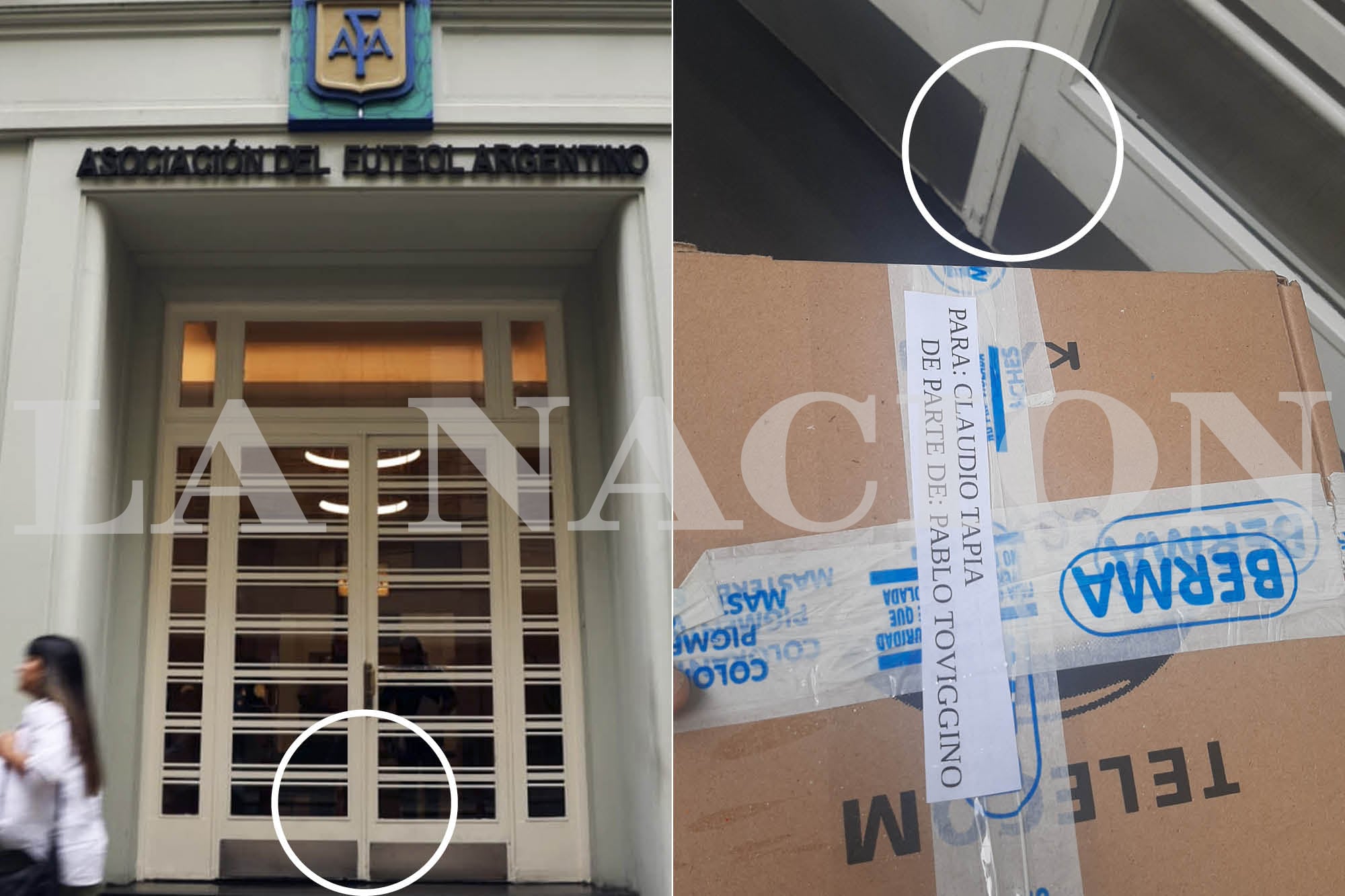La caja fue entregada en la puerta de la AFA, según la documentación a la que tuvo acceso LA NACION