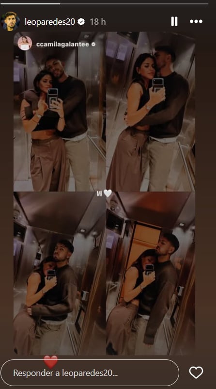 La última historia que compartió Paredes en Instagram antes del incendio de su hogar