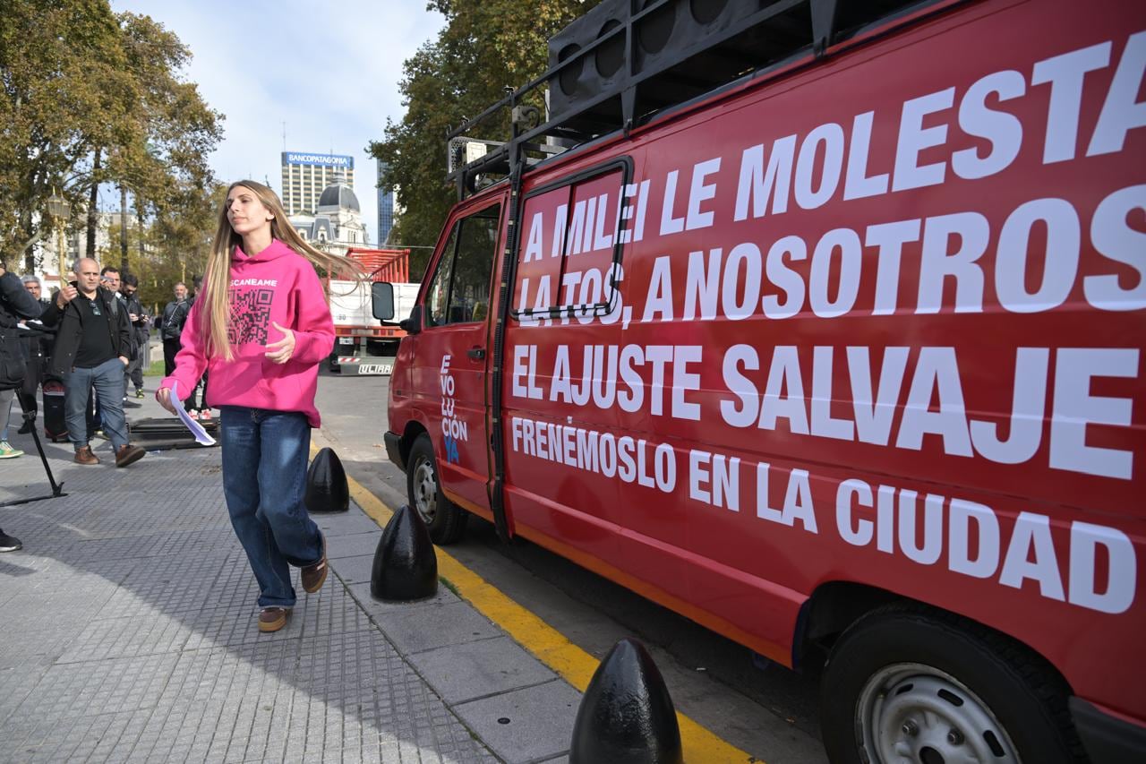 El camión que llevó Lula Levy al frente de la Casa Rosada