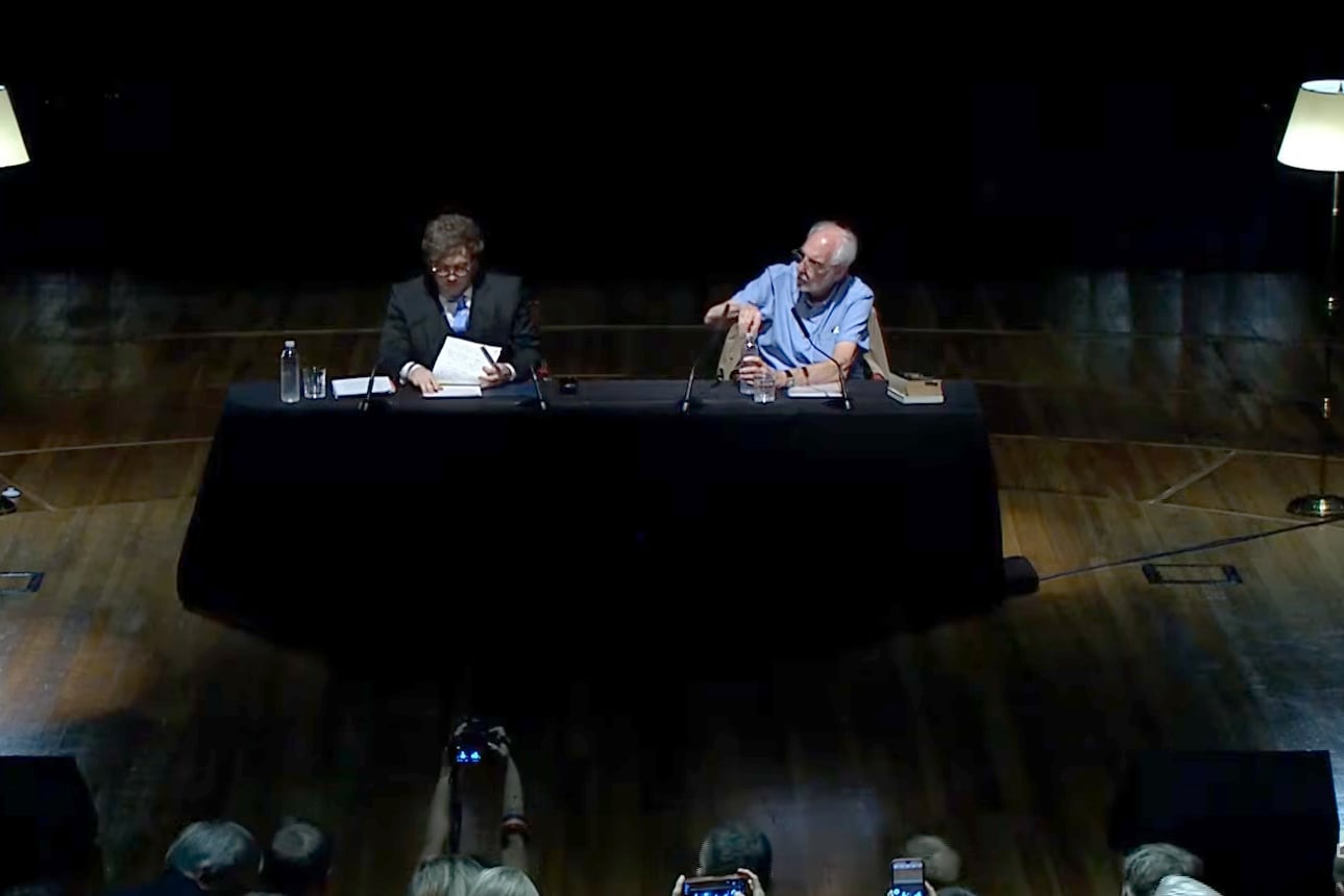 Milei junto al economista Juan Carlos de Pablo