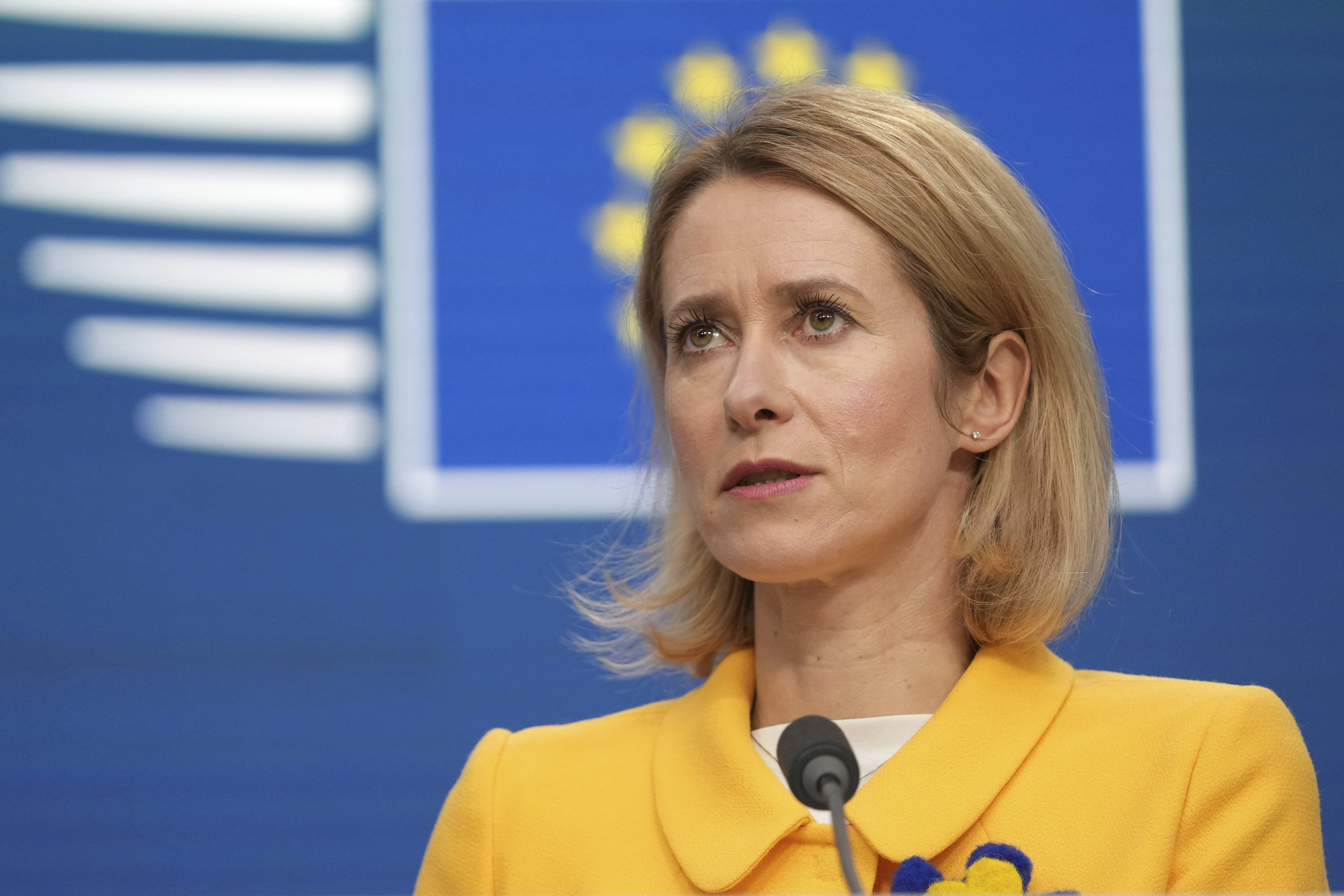 La jefa de la diplomacia de la UE, Kaja Kallas, llamó “a todos los actores a mostrar calma y moderación, para evitar una escalada y garantizar una solución pacífica a la crisis“ (AP Photo/Virginia Mayo)