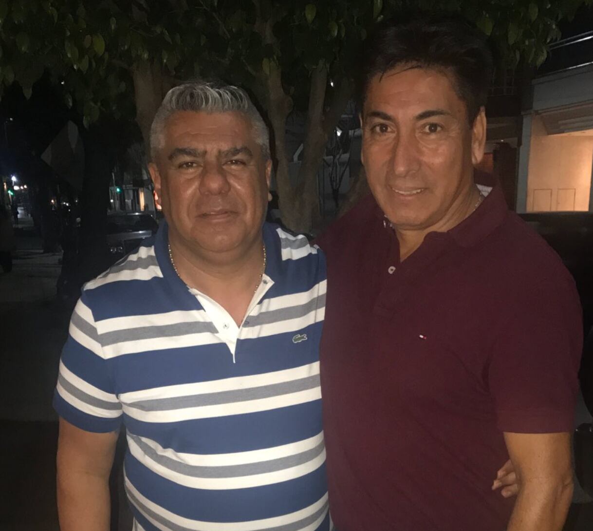 José Almaraz y Chiqui Tapia. La foto fue subida a las redes en 2018.