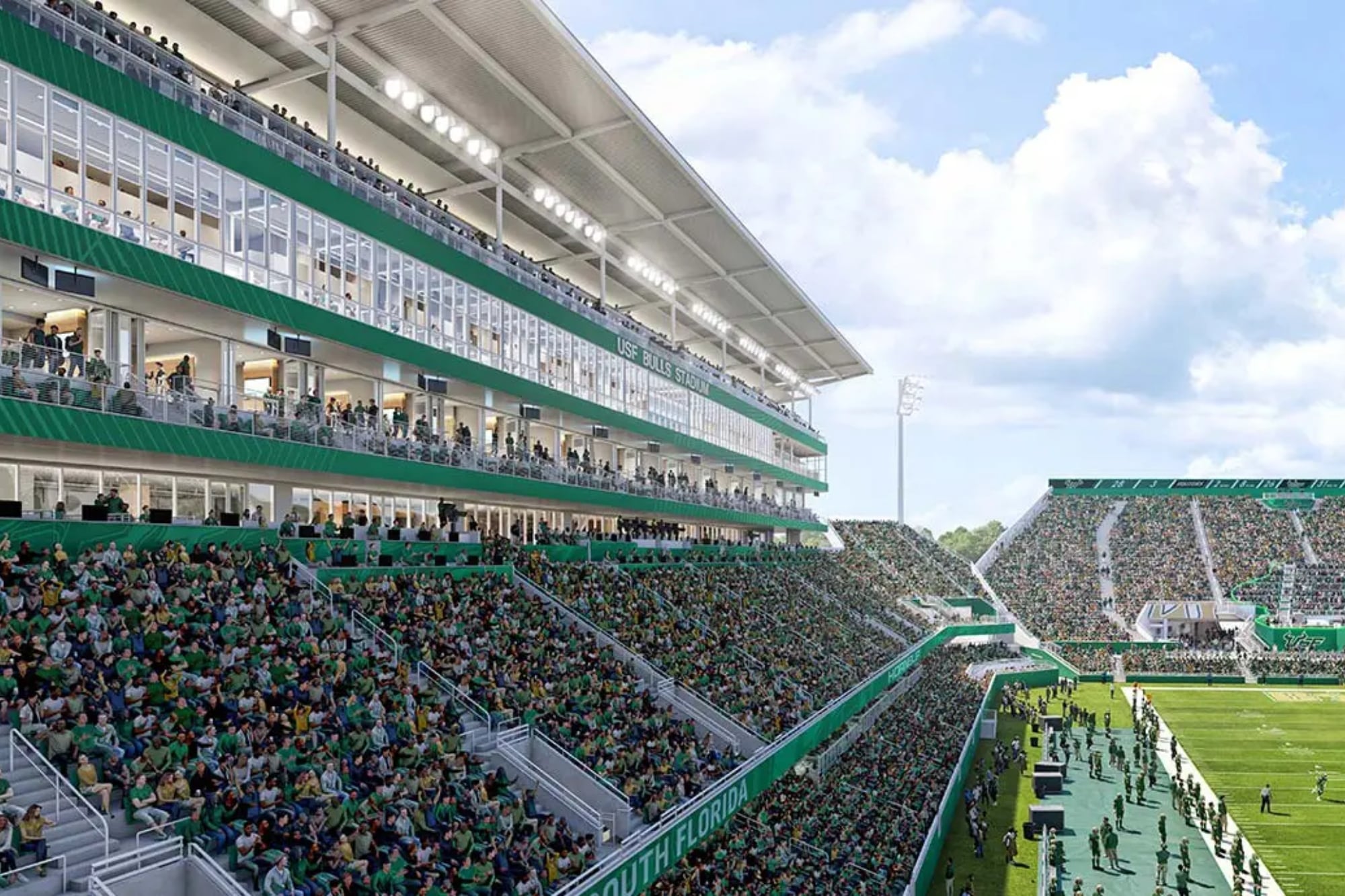 La USF ya agotó sus ubicaciones premium para su nuevo estado de fútbol americano