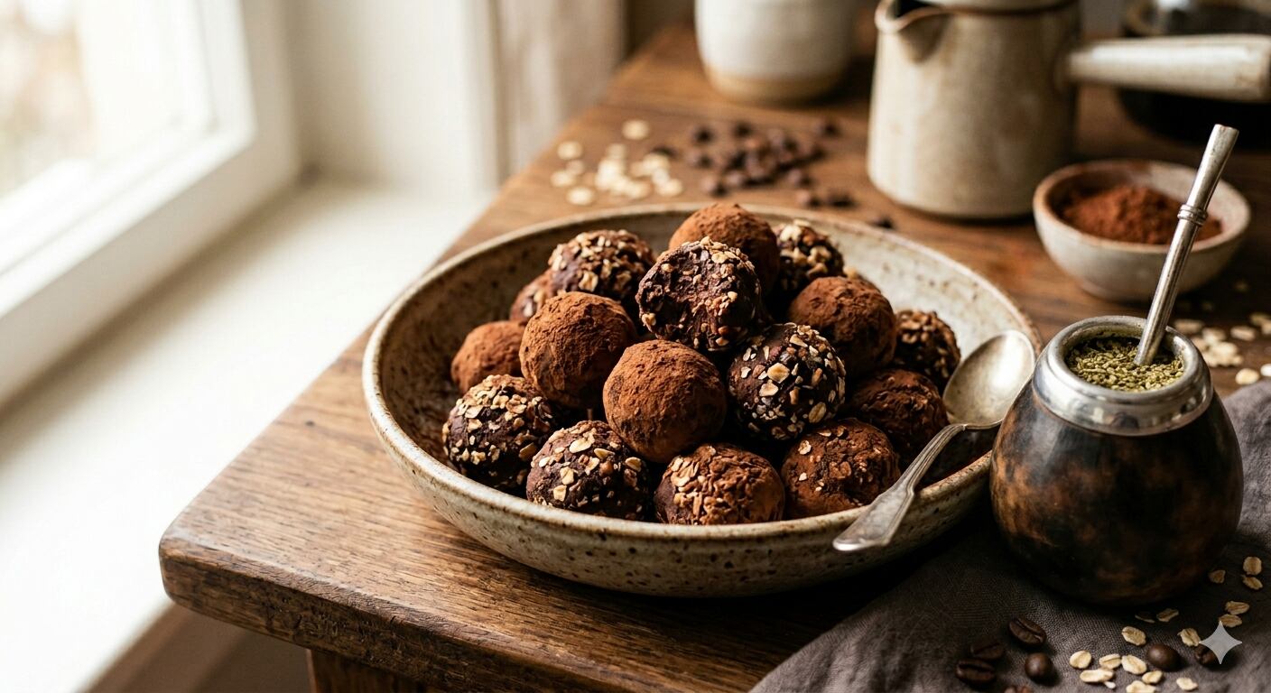 Trufas de chocolate, avena y café: el snack saludable e ideal para acompañar el mate del fin de semana