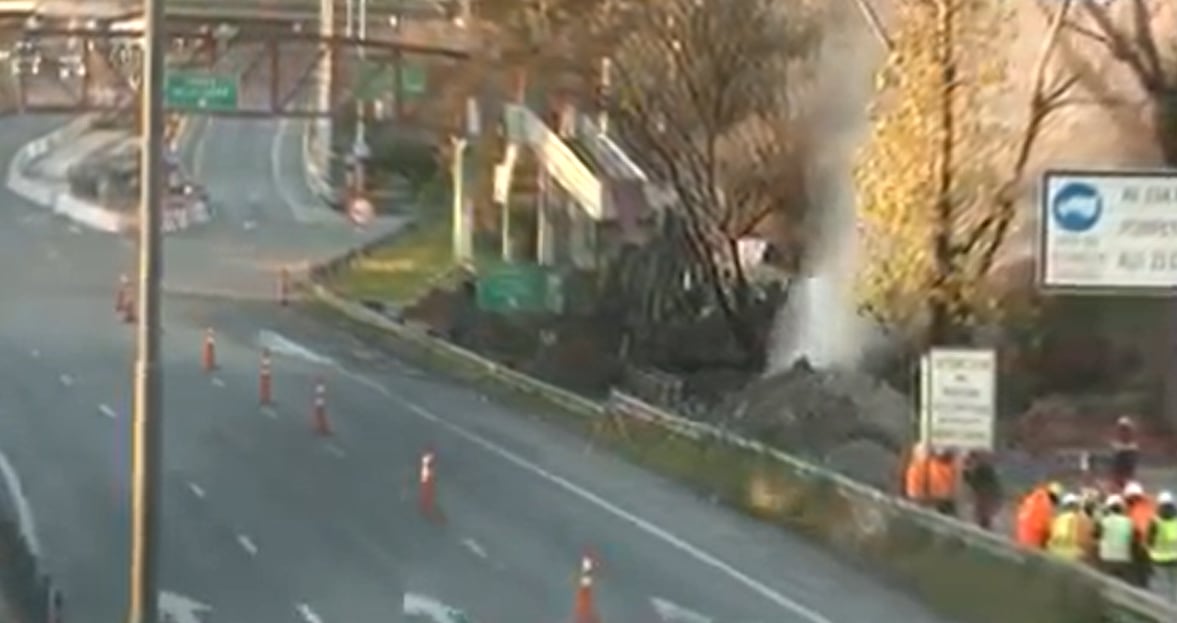 Una fuga de gas en un caño de alta presión provocó caos de tránsito en la Autopista Dellepiane