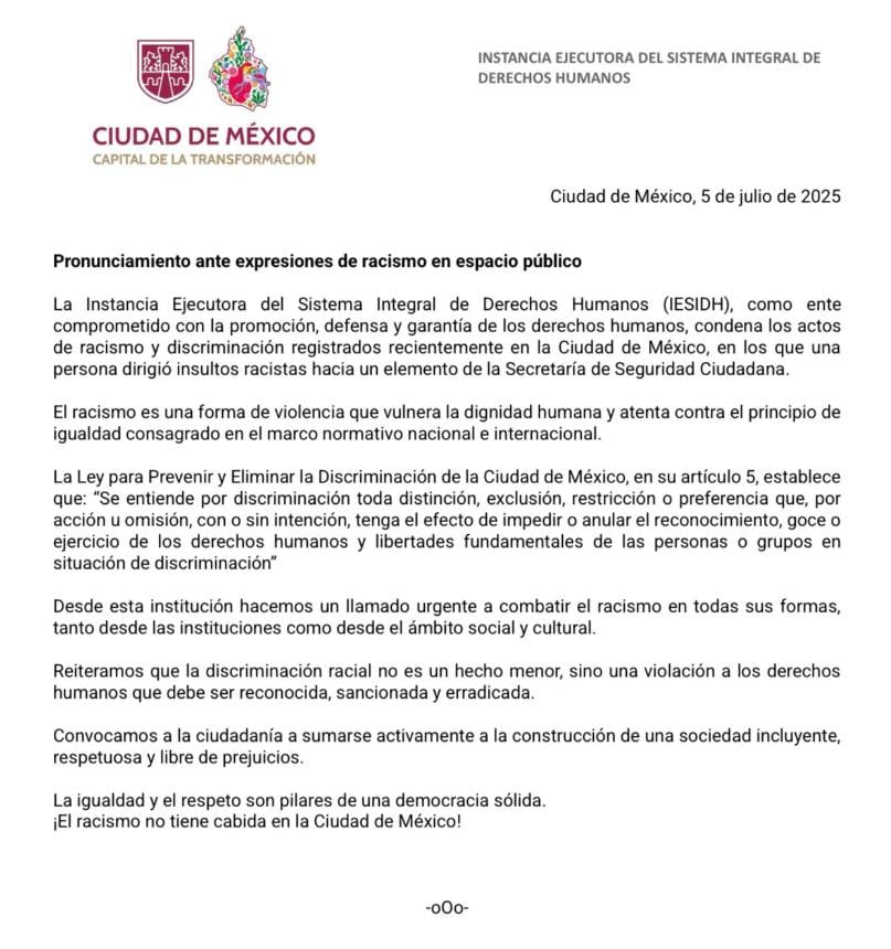 Una argentina se volvió viral en México tras utilizar insultos racistas contra la Policía local.