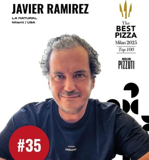 Pizzería del chef Javier Ramírez en Miami es nombrada una de las 100 mejores del mundo en The Best Pizza Milan 2025 (Instagram/@lanaturalmiami)