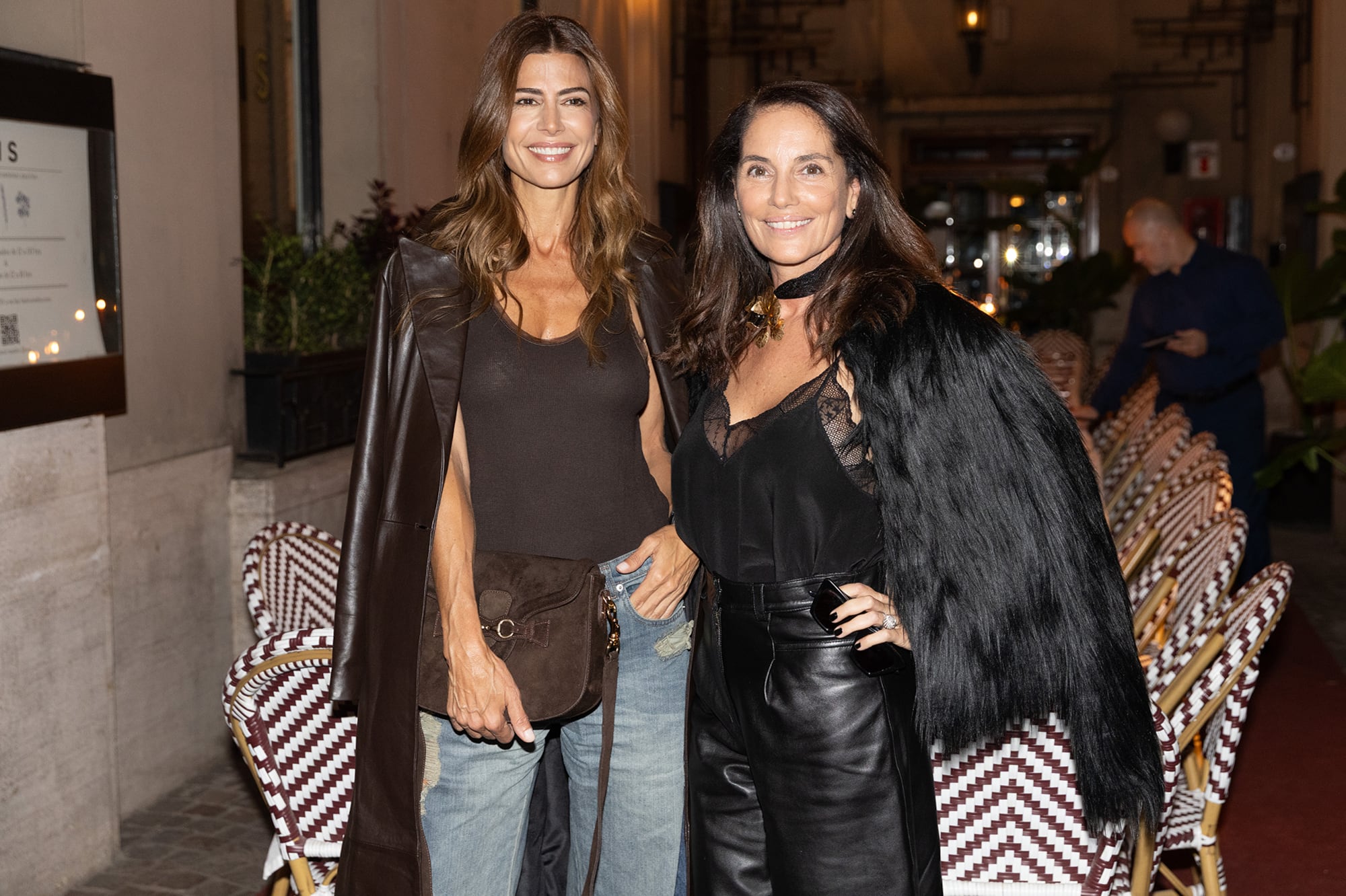 Juliana posa con su gran amiga Maria Conorti, anfitriona de la comida