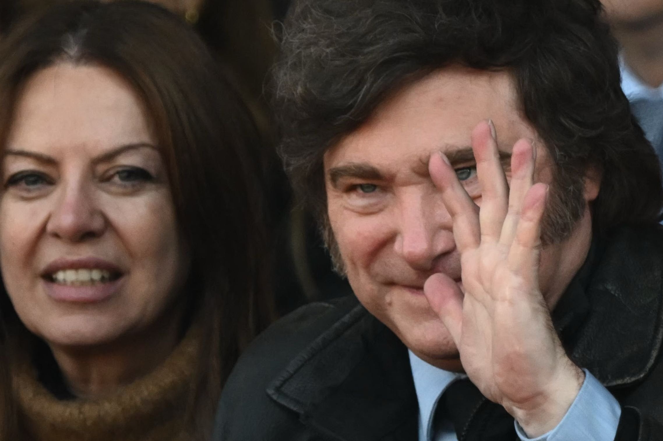 Pettovello junto a Milei (Luis ROBAYO / AFP)